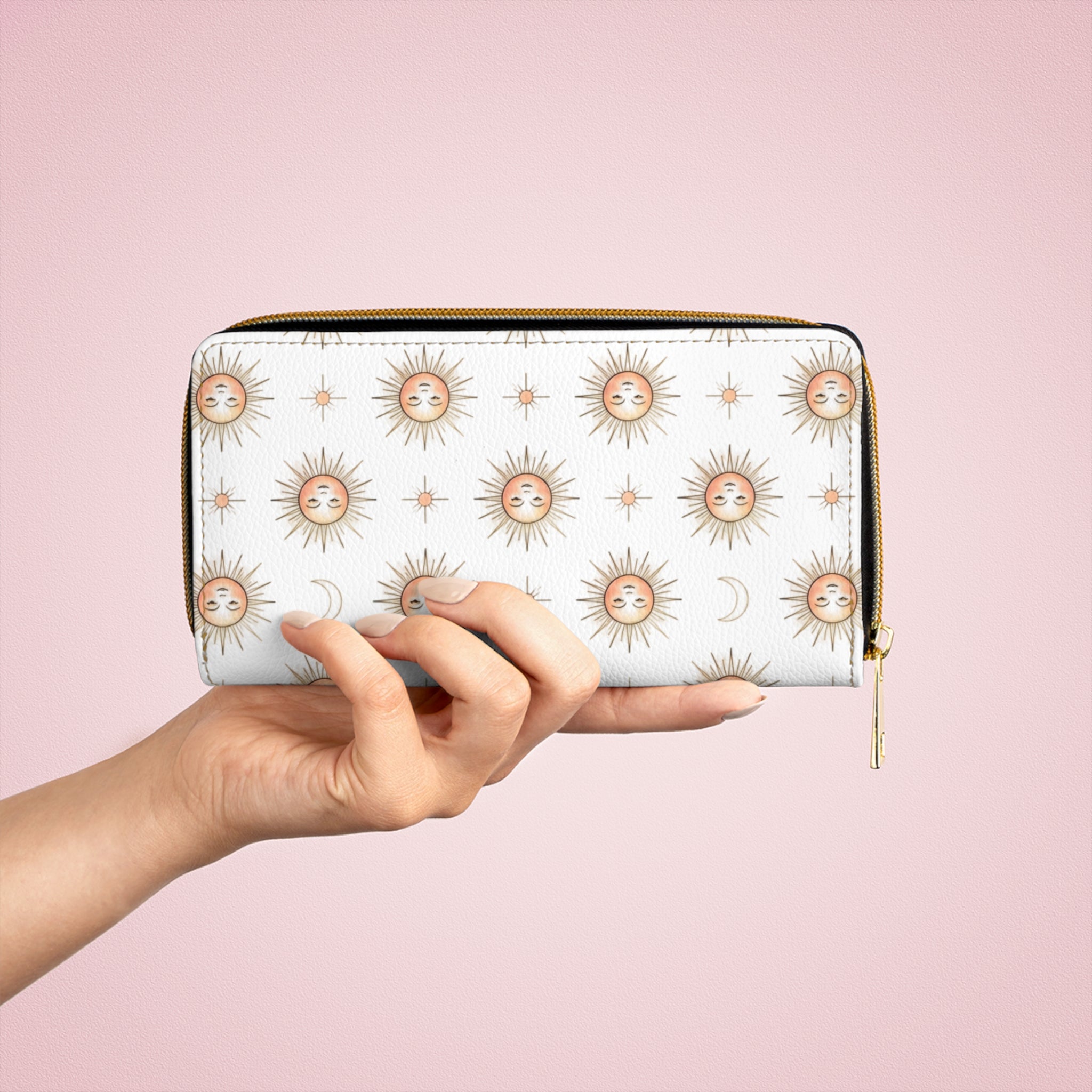 Sun & Moon Zipper Wallet