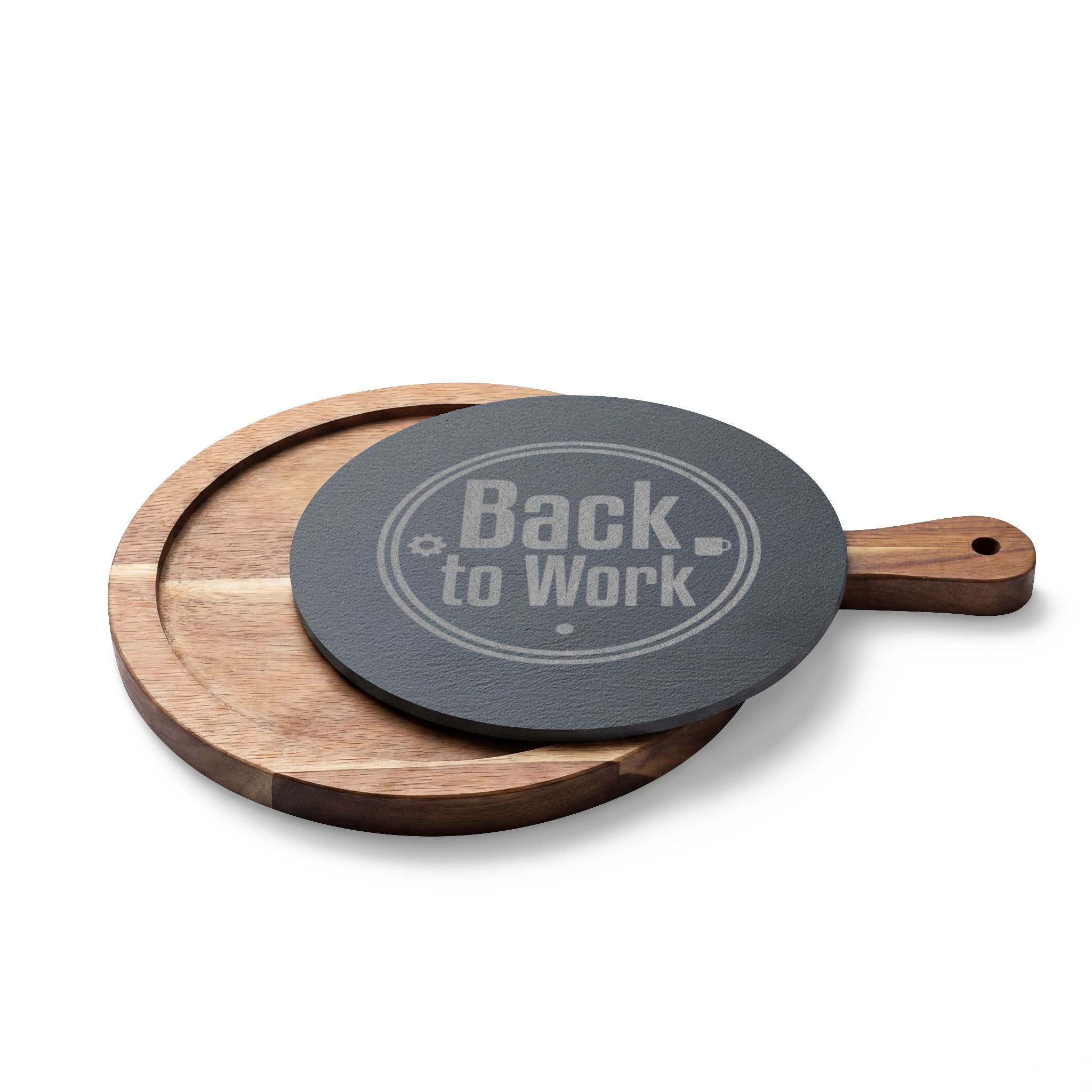 Engraved 'Back to Work' Charcuterie Board