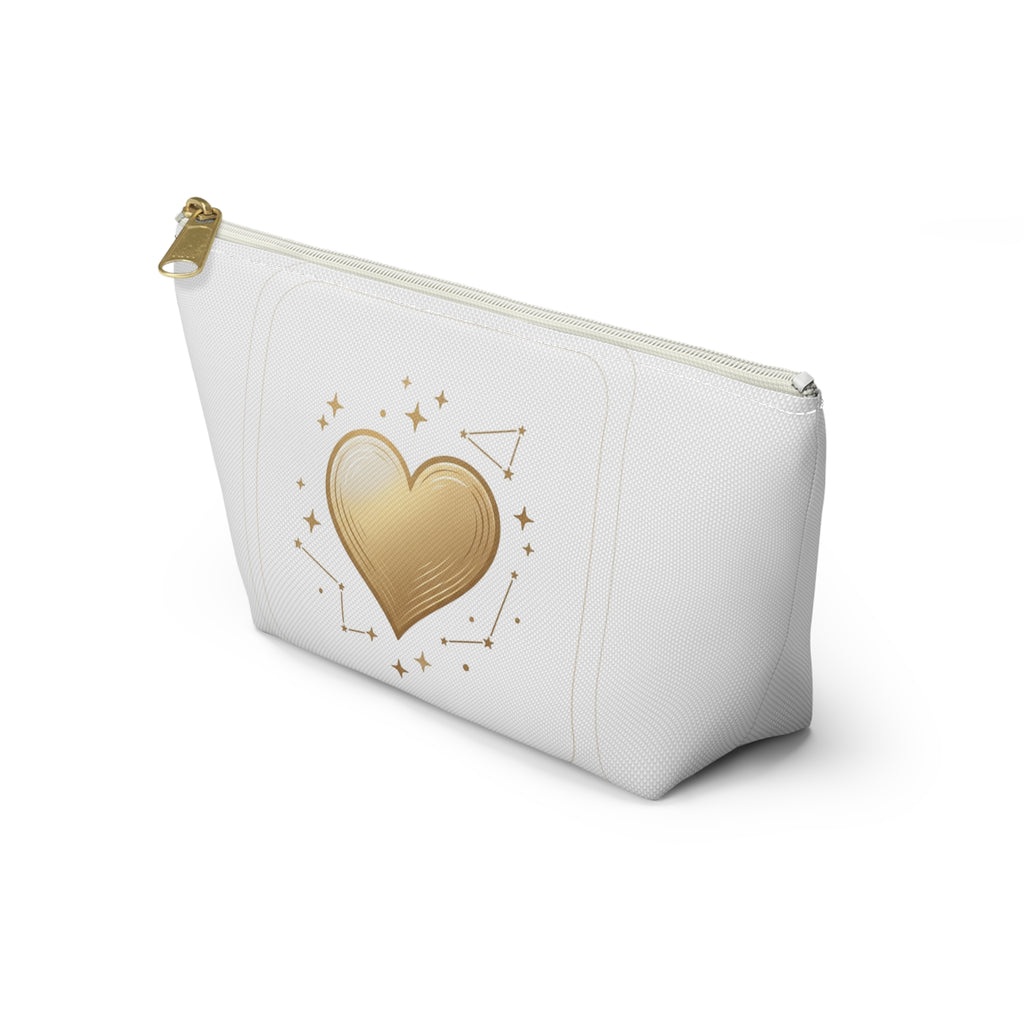 Gold Heart Constellation Accessory Pouch