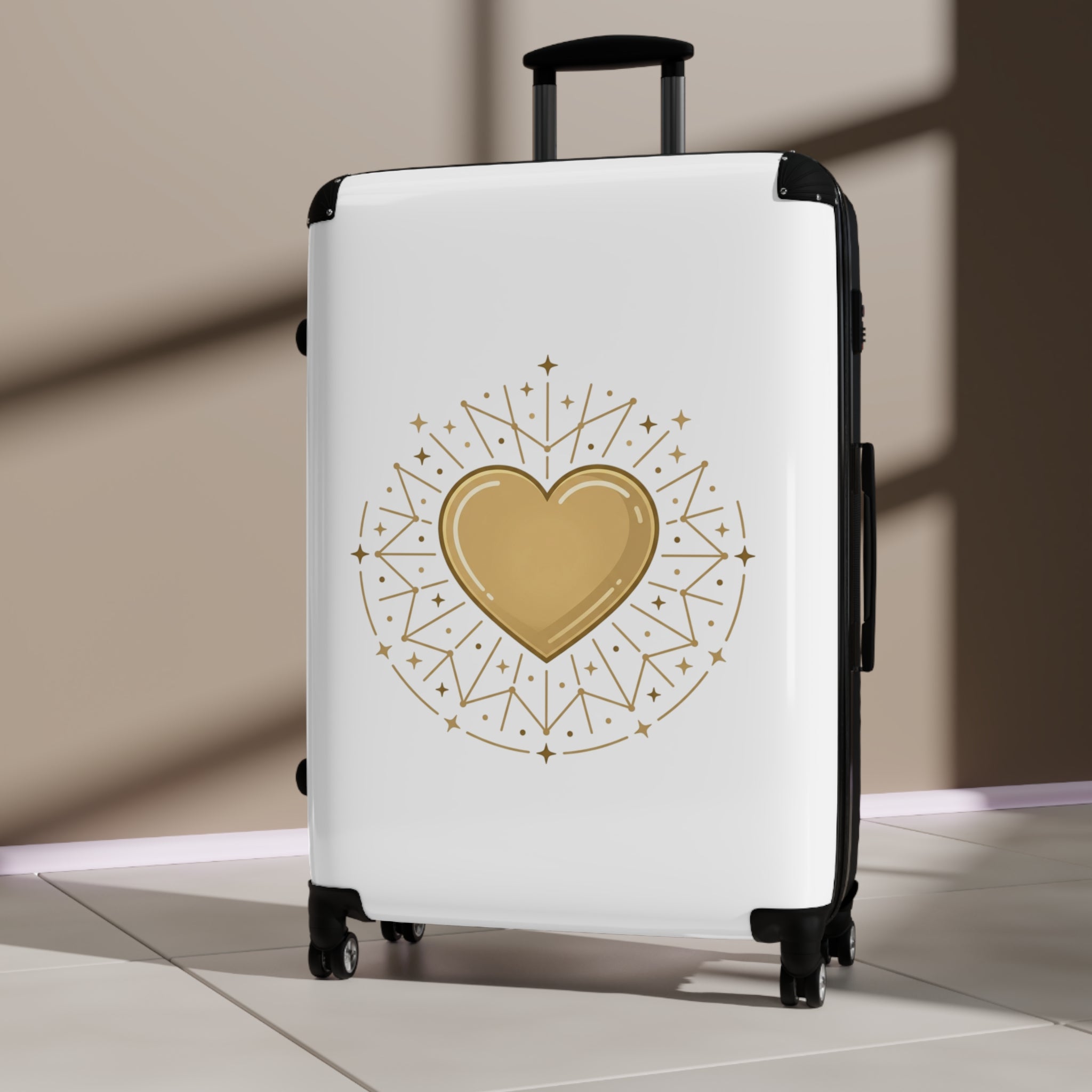 Celestial Gold Heart Suitcase