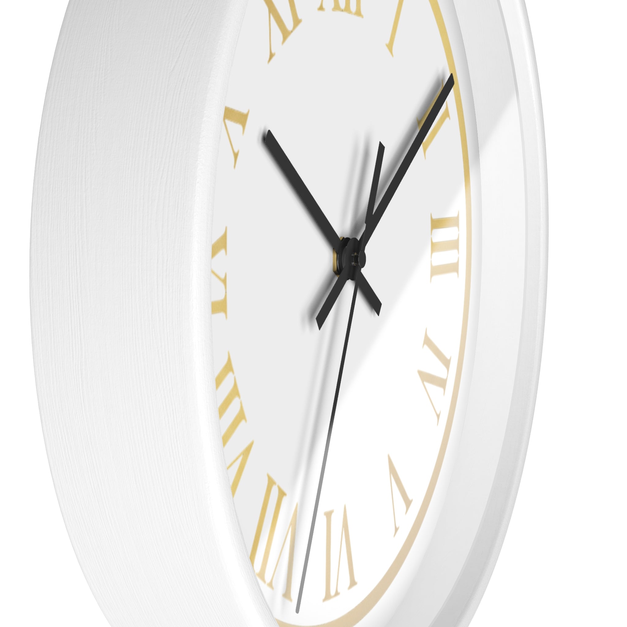 Black & Gold Roman Numeral Wall Clock