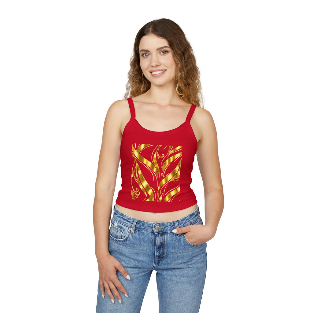 Gold Leaf Abstract Tank Top