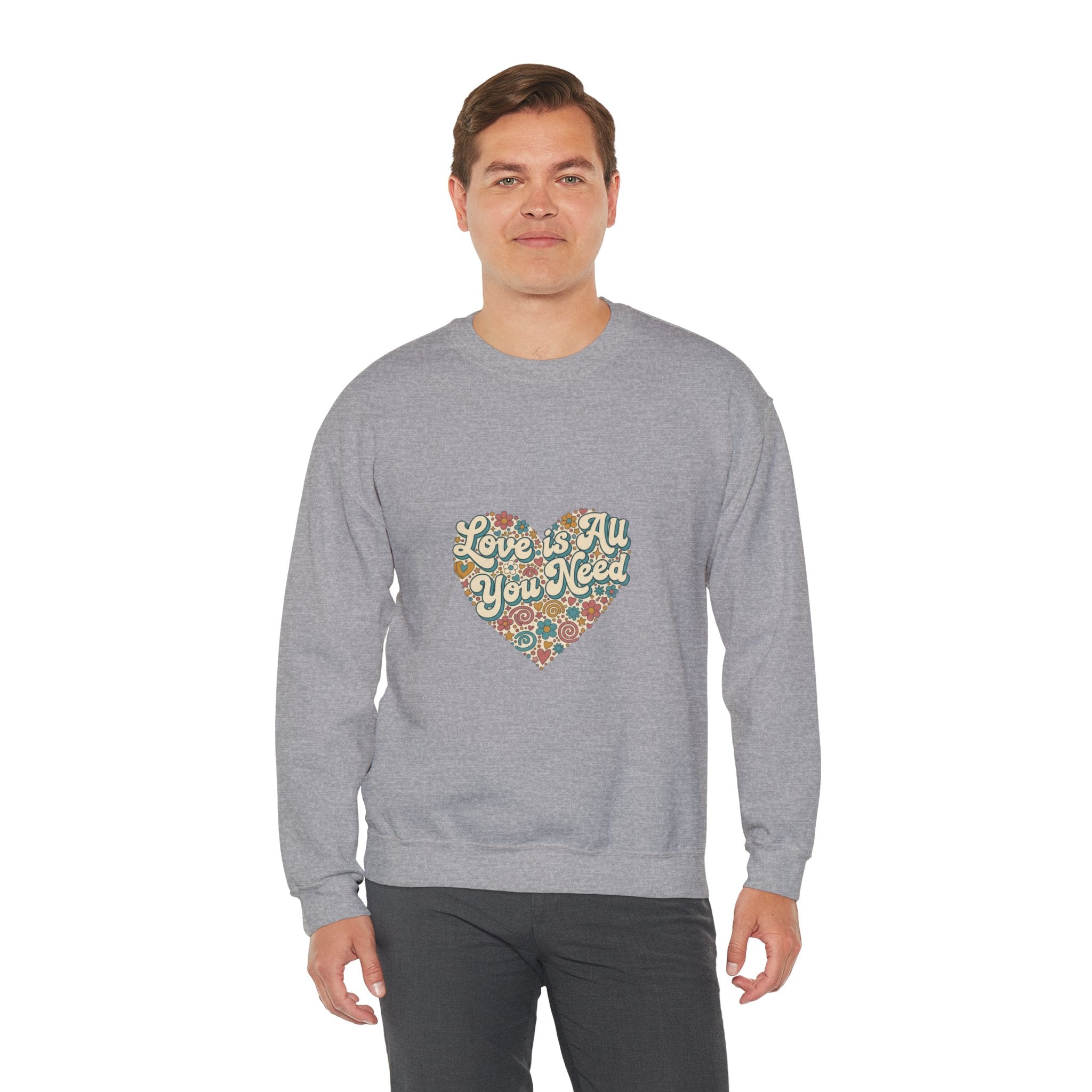 Love Is All You Need Heart Crewneck Sweatshirt