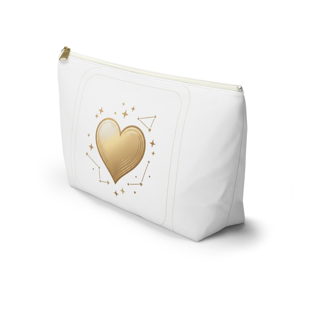 Gold Heart Constellation Accessory Pouch