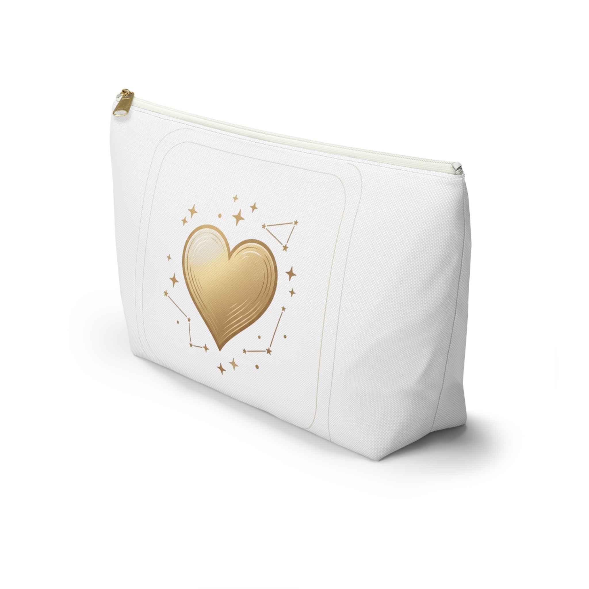 Gold Heart Constellation Accessory Pouch