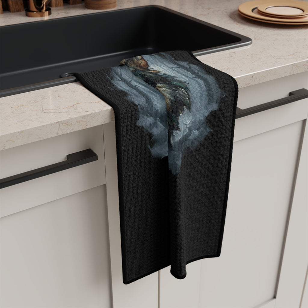 Aggressive Wolf Microfiber Tea Towel