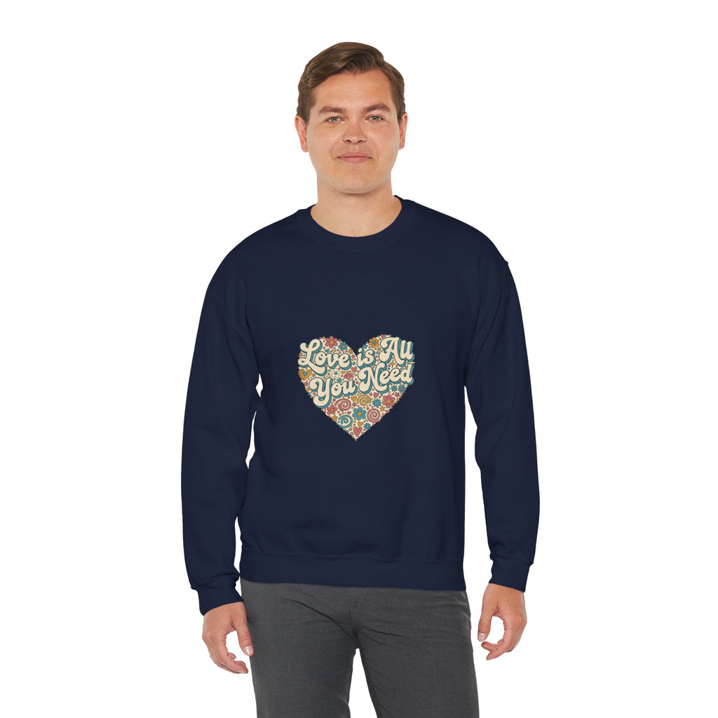 Love Is All You Need Heart Crewneck Sweatshirt