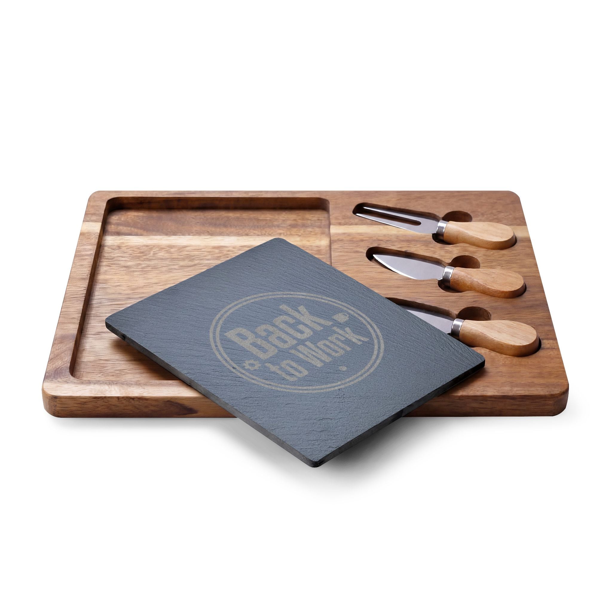 Engraved 'Back to Work' Charcuterie Board