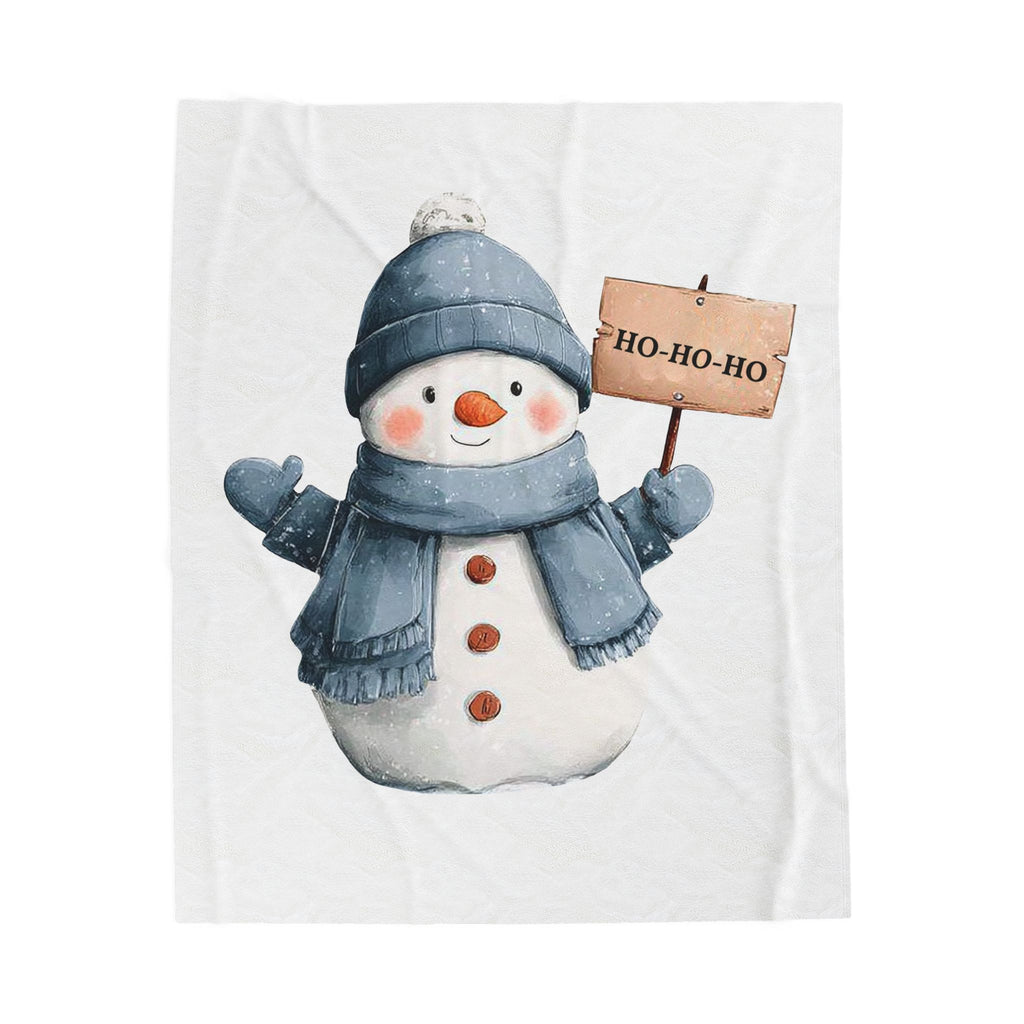 Snowman Velveteen Plush Blanket