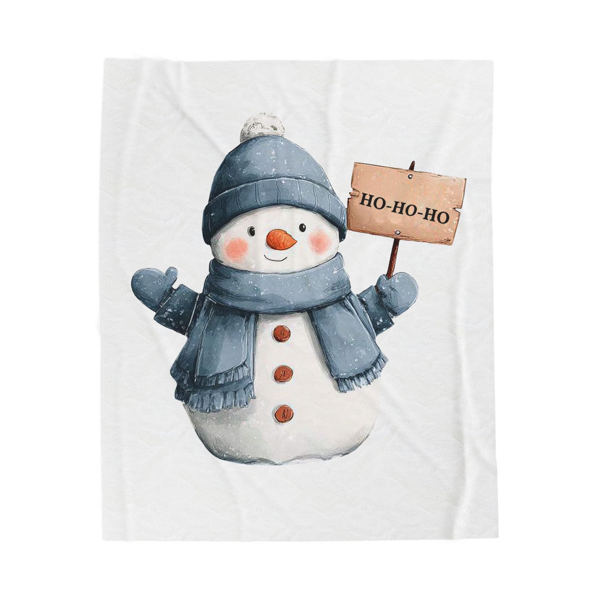 Snowman Velveteen Plush Blanket