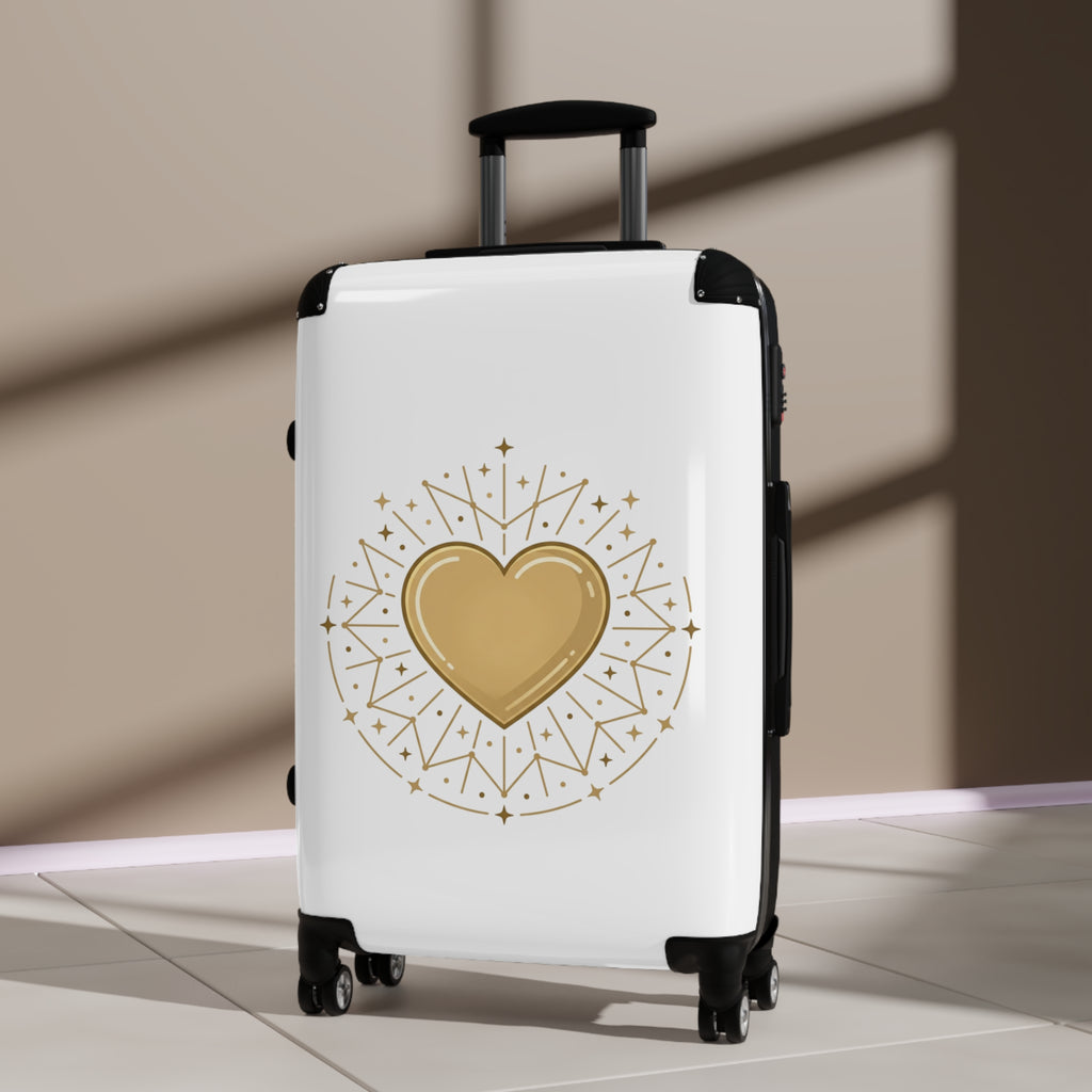 Celestial Gold Heart Suitcase
