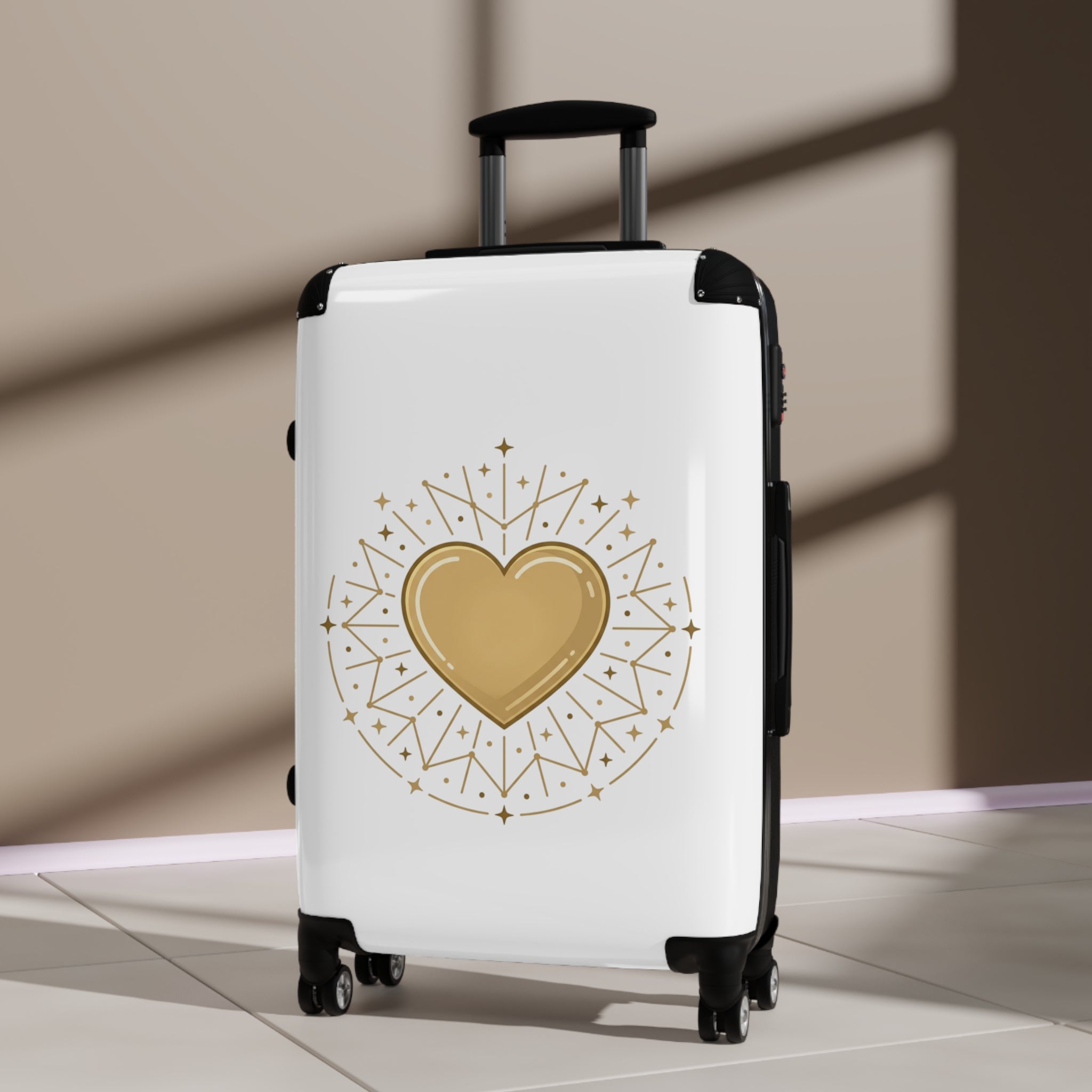 Celestial Gold Heart Suitcase