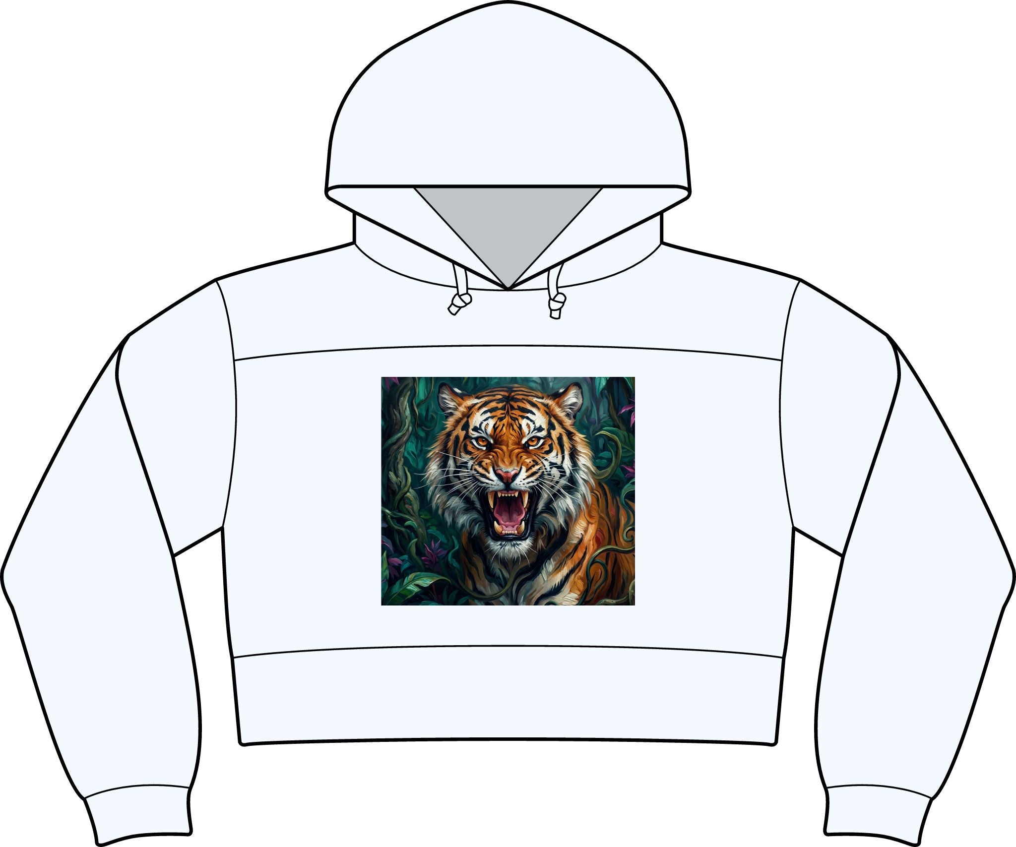 Tiger Hoodie — Women's Fierce Jungle Animal