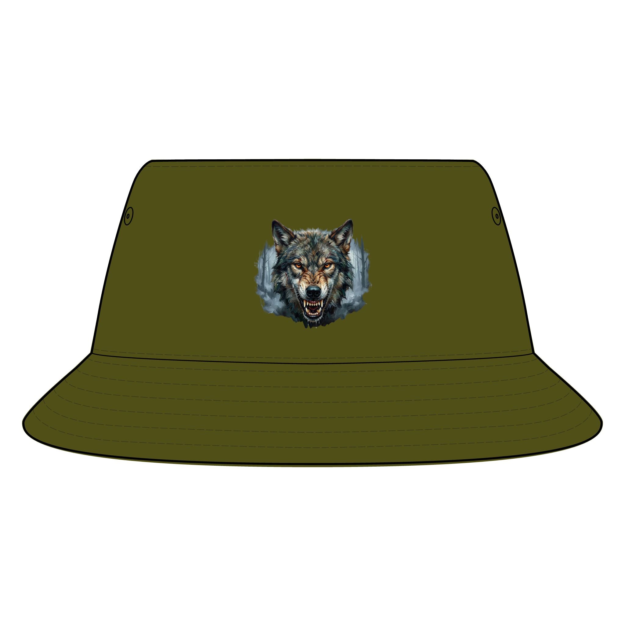 Wolf Face Bucket Hat