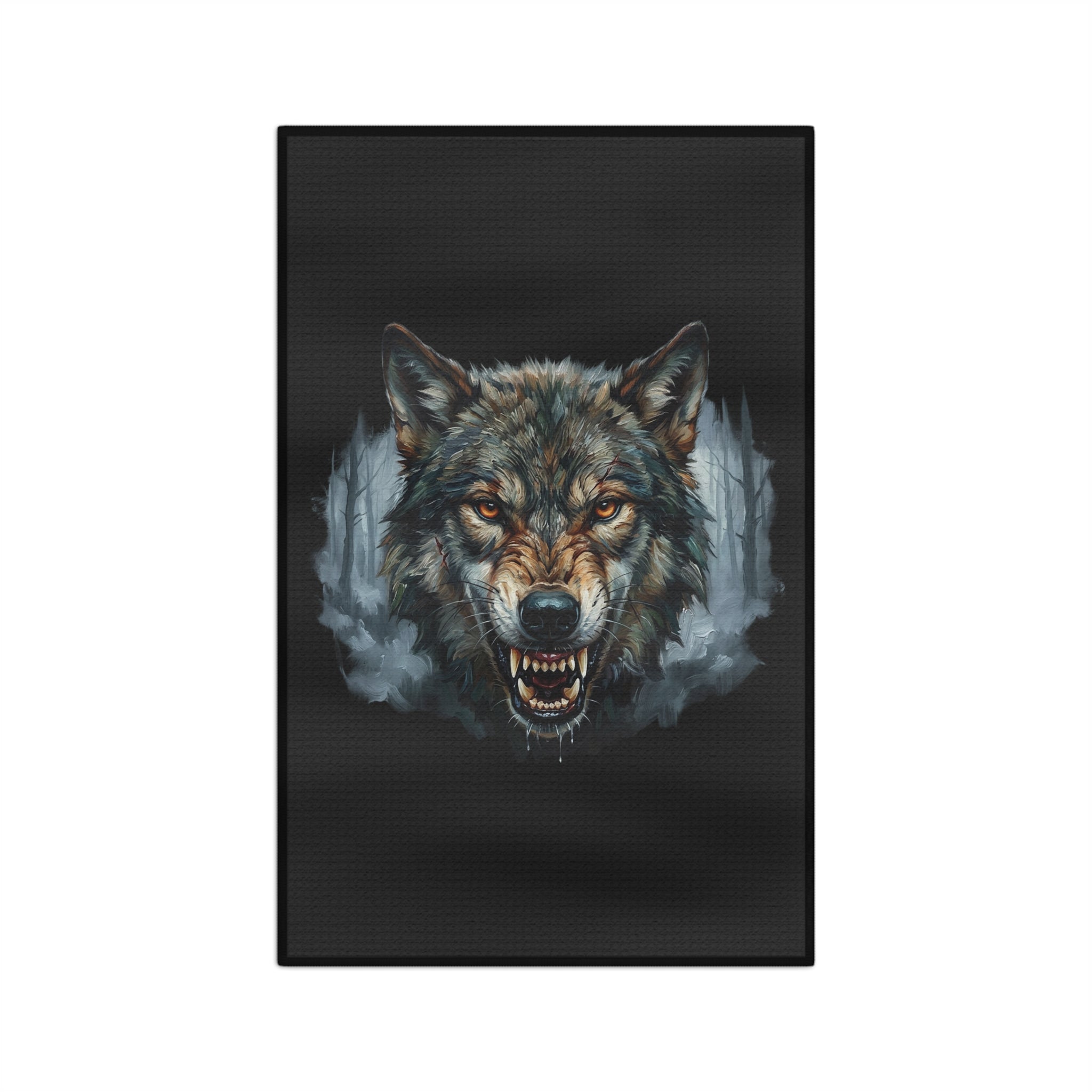 Aggressive Wolf Microfiber Tea Towel