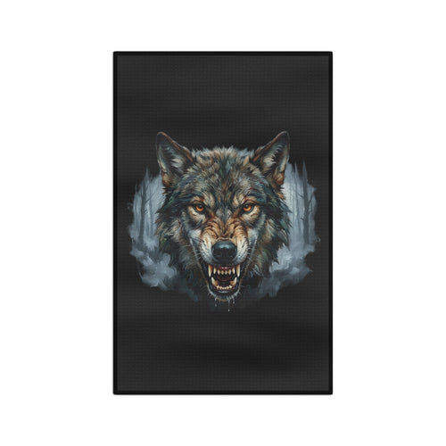Aggressive Wolf Microfiber Tea Towel