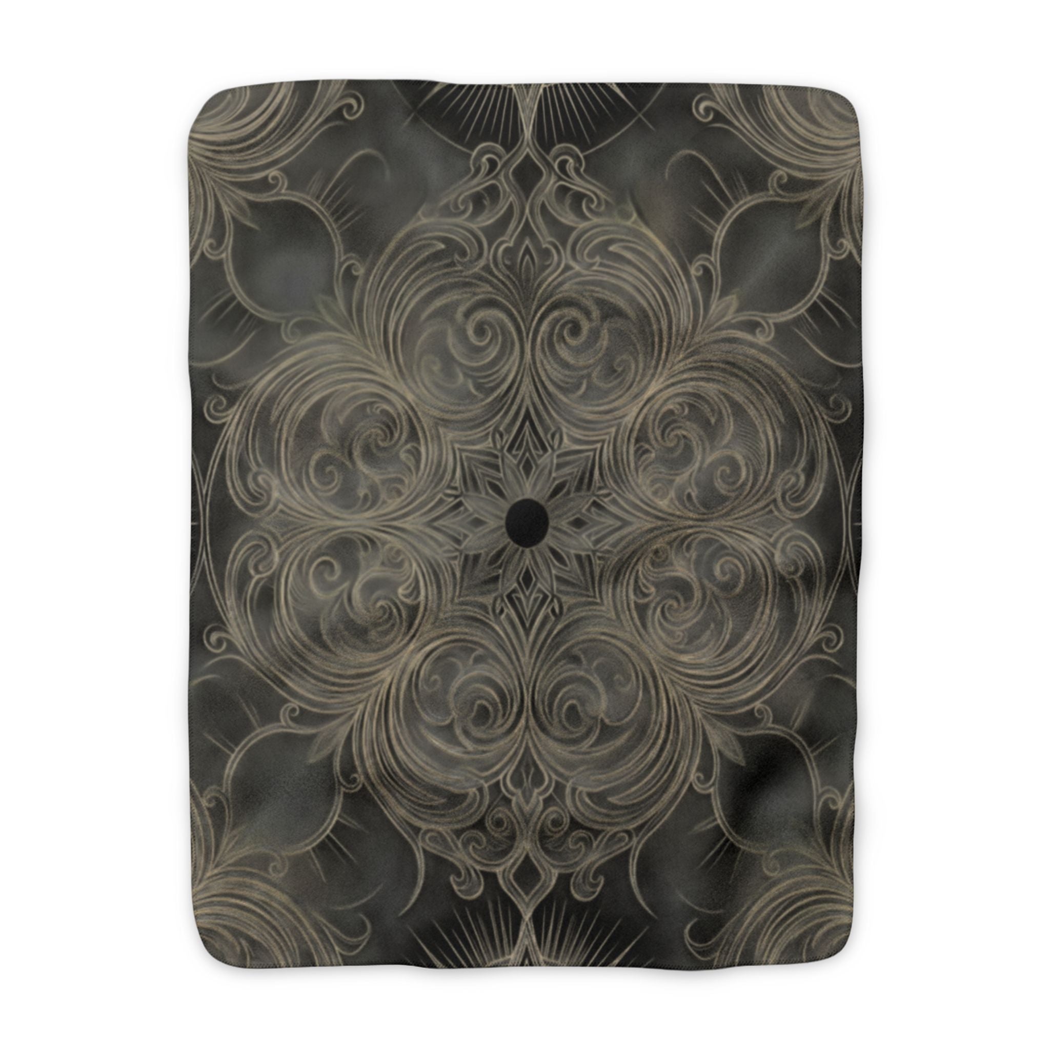 Smoky Mandala Sherpa Throw