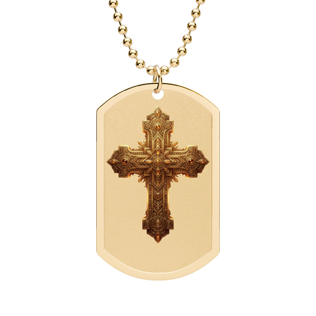 Necklace — Religious Pendant Gold Cross