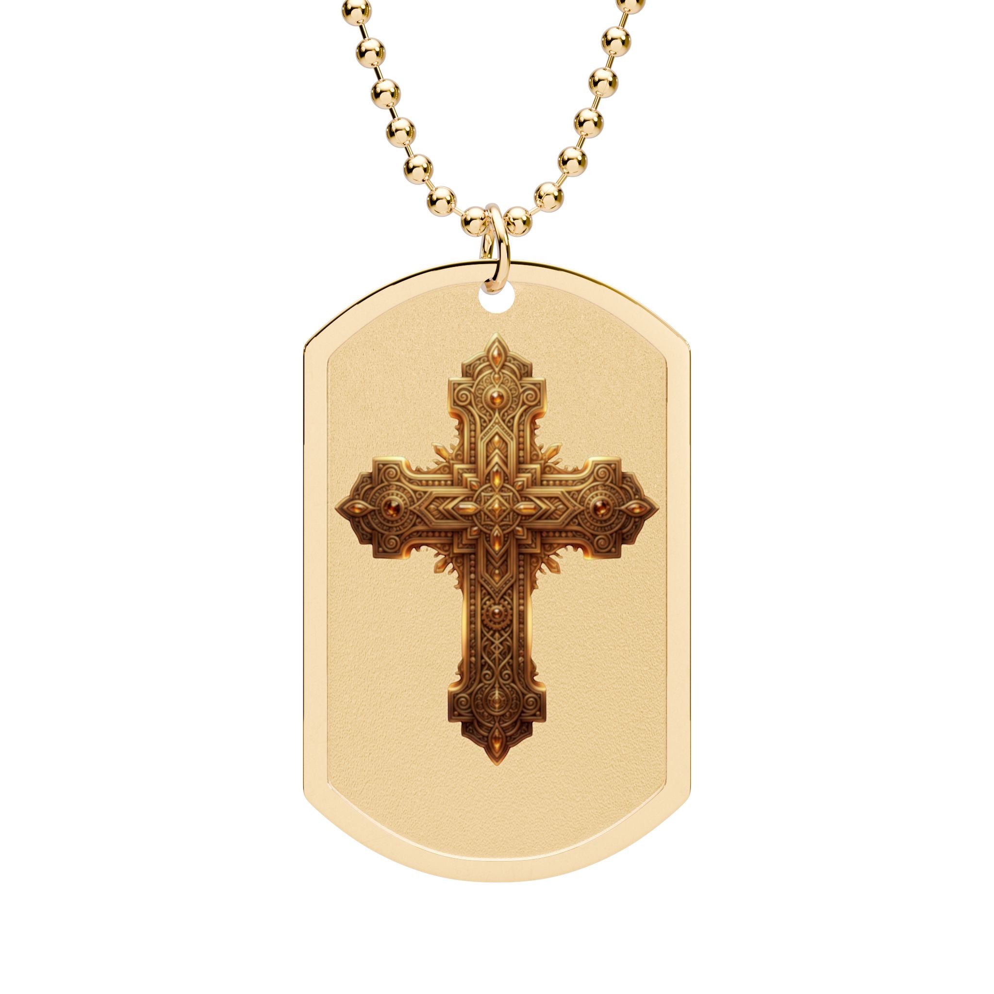 Necklace — Religious Pendant Gold Cross