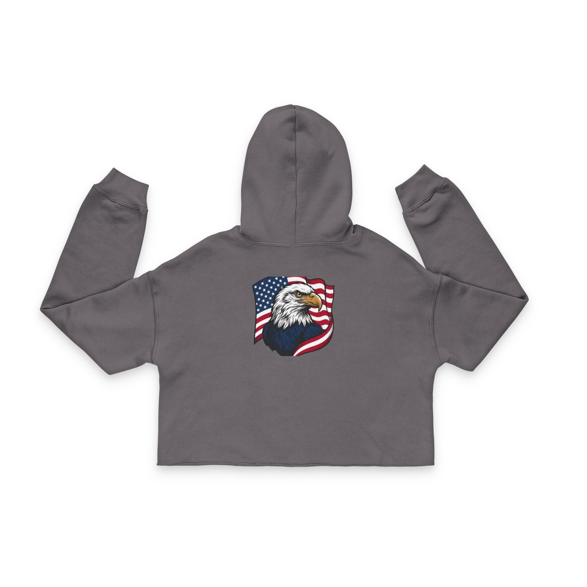 Patriotic Eagle Cropped Hoodie