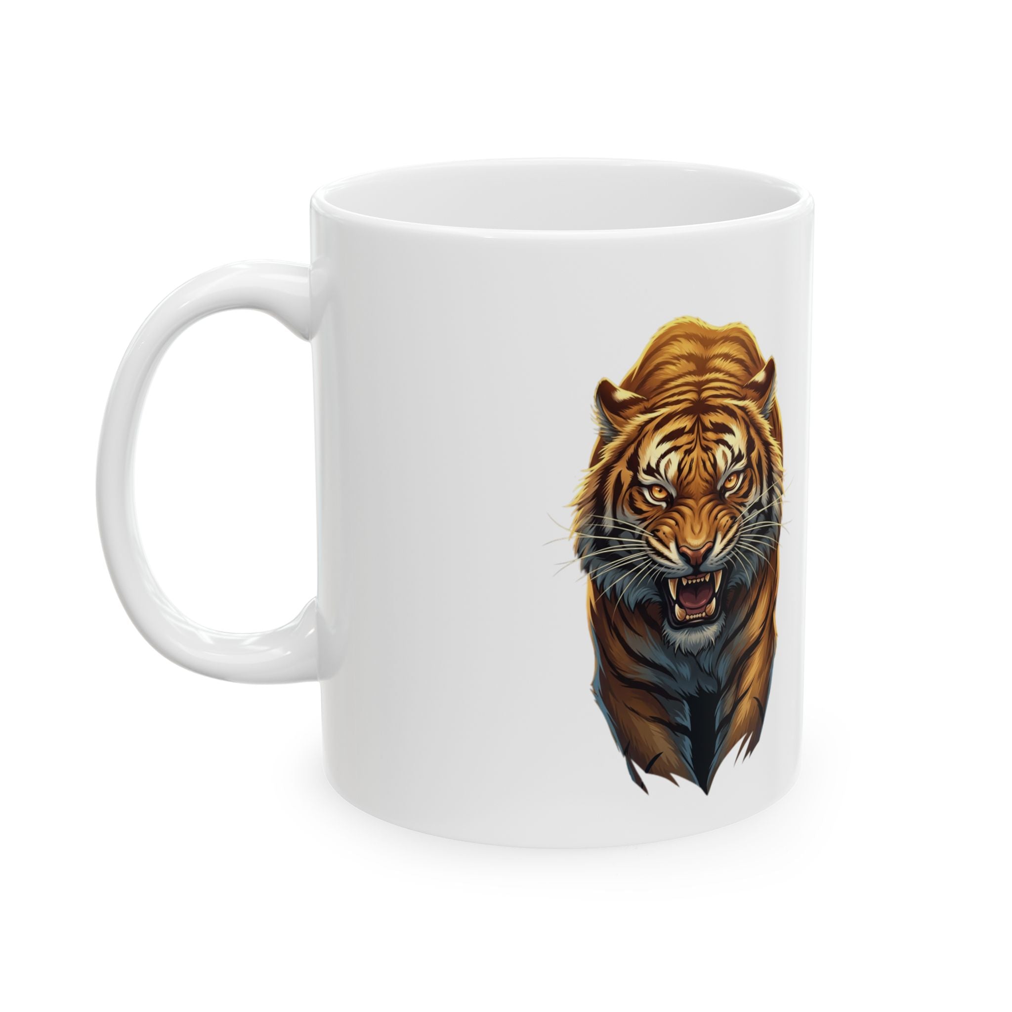 Roaring Tiger Ceramic Mug — Coffee Cup (11oz, 15oz)