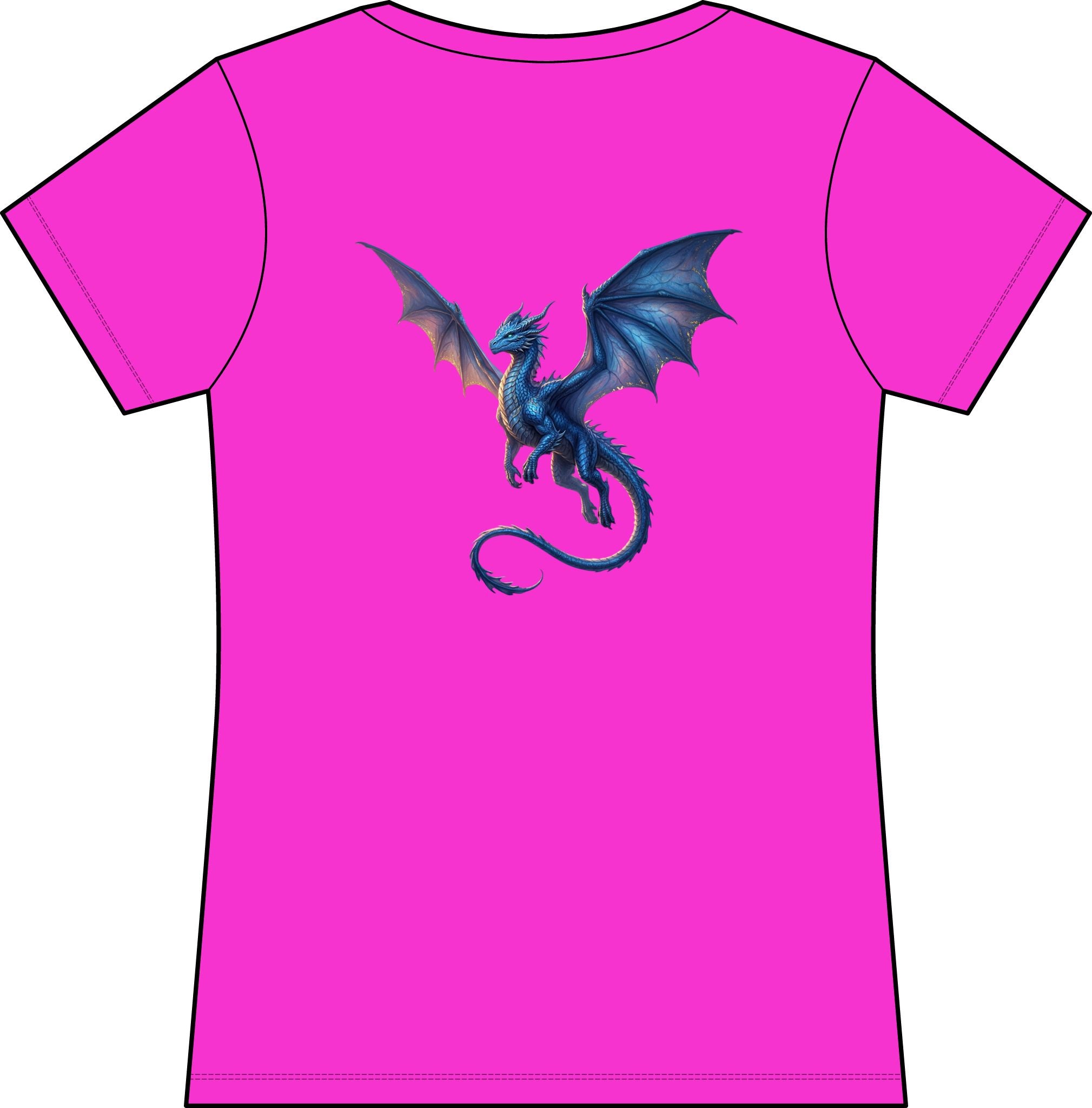 Blue Fantasy Dragon T-Shirt