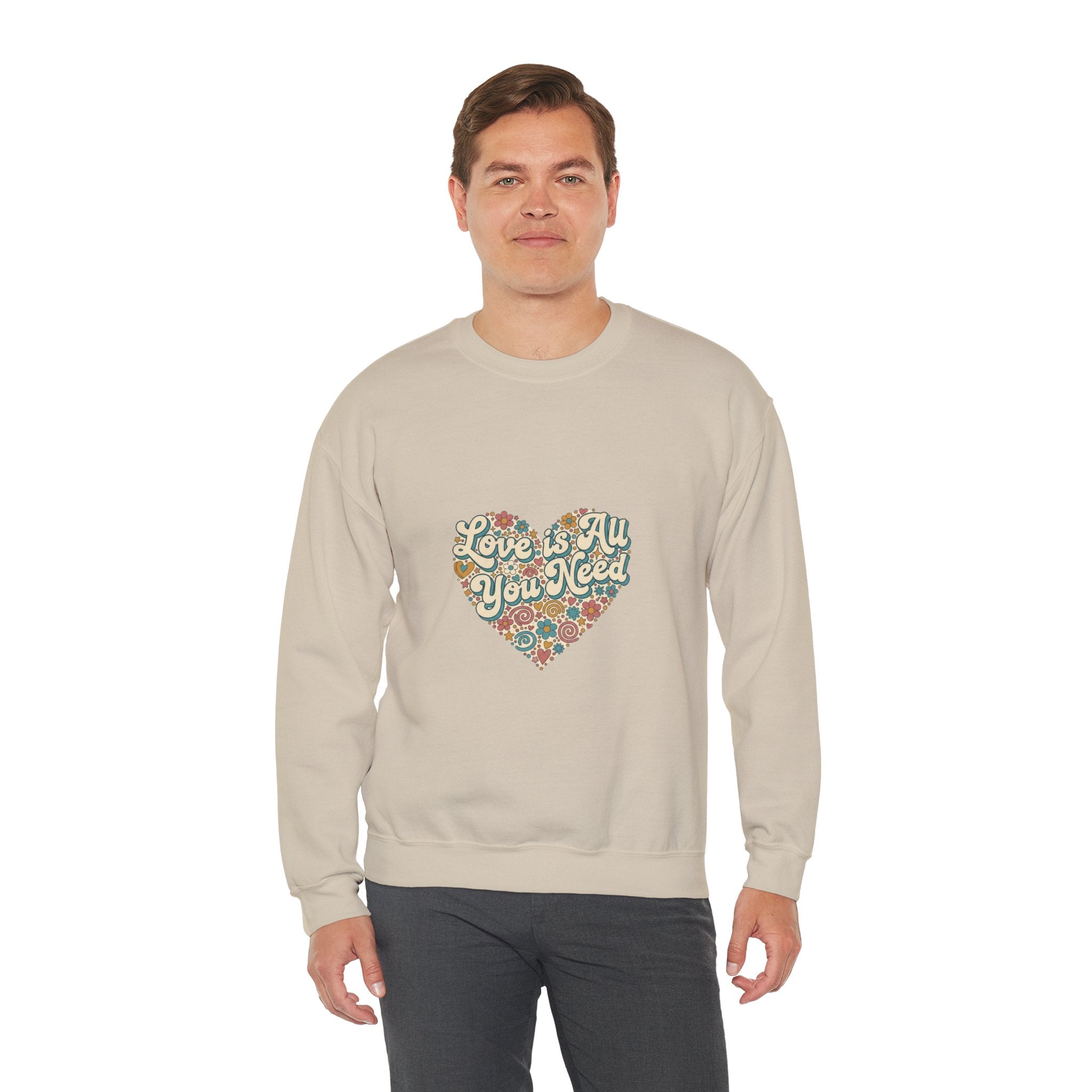 Love Is All You Need Heart Crewneck Sweatshirt