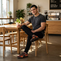 Leather Sneakers — Firefighter Low-Top Shoes