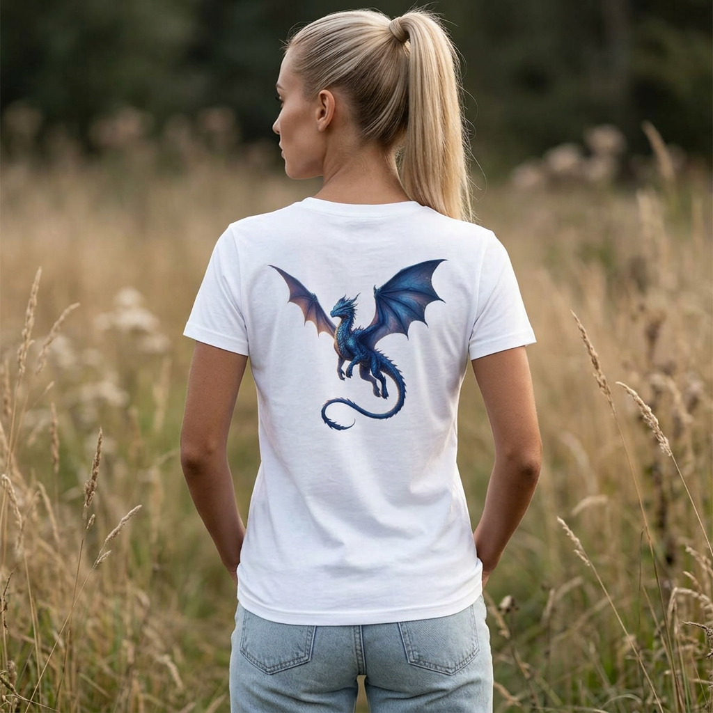 Blue Fantasy Dragon T-Shirt