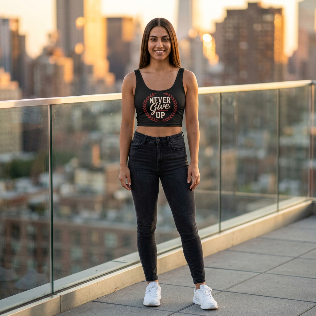 Never Give Up - Sports Bra