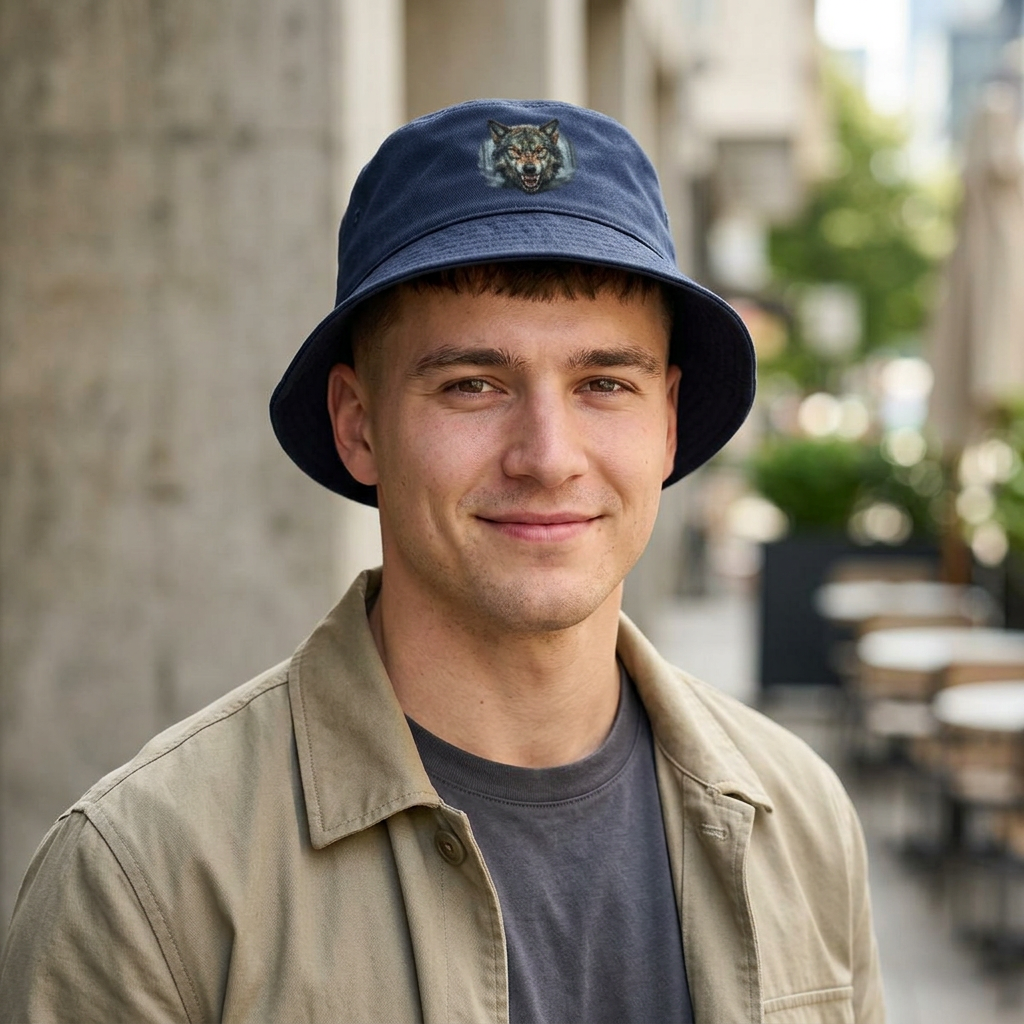 Wolf Face Bucket Hat