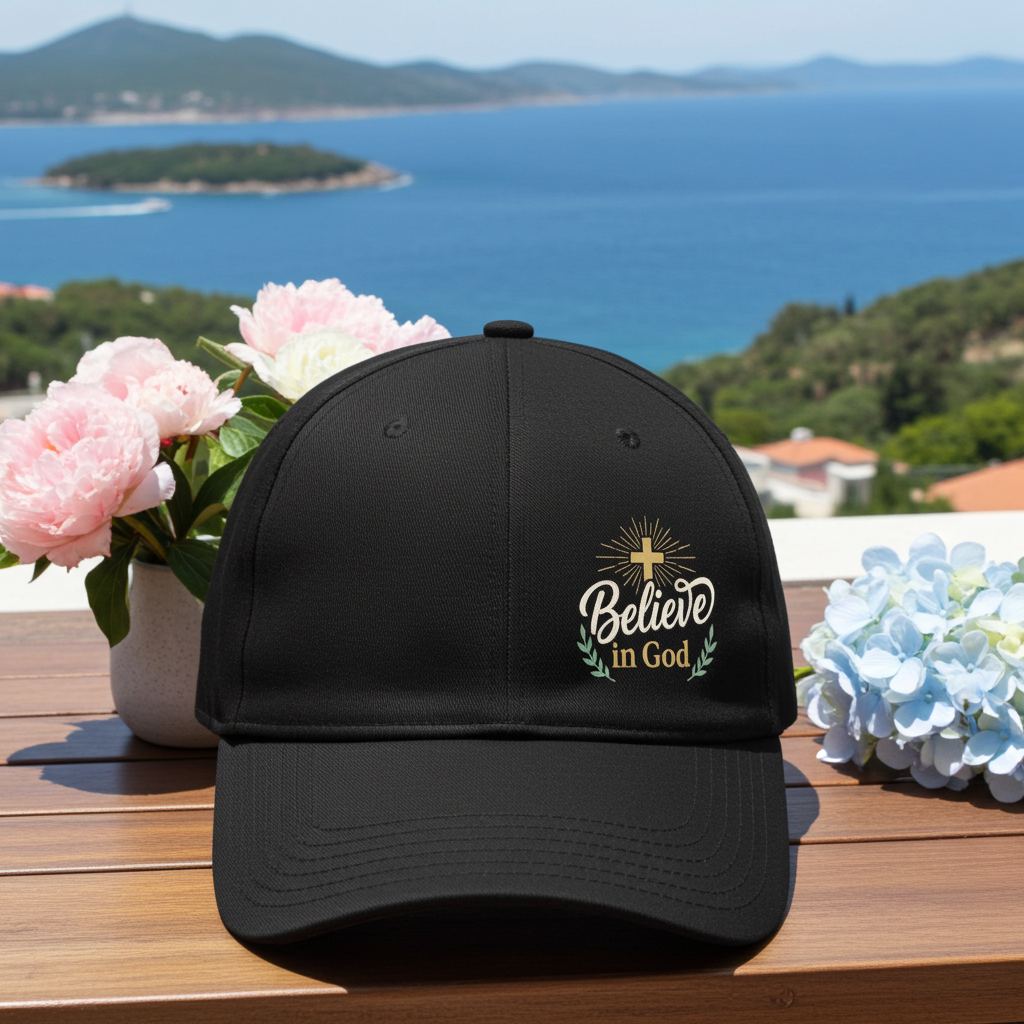 Believe in God Cap — Embroidered Hat
