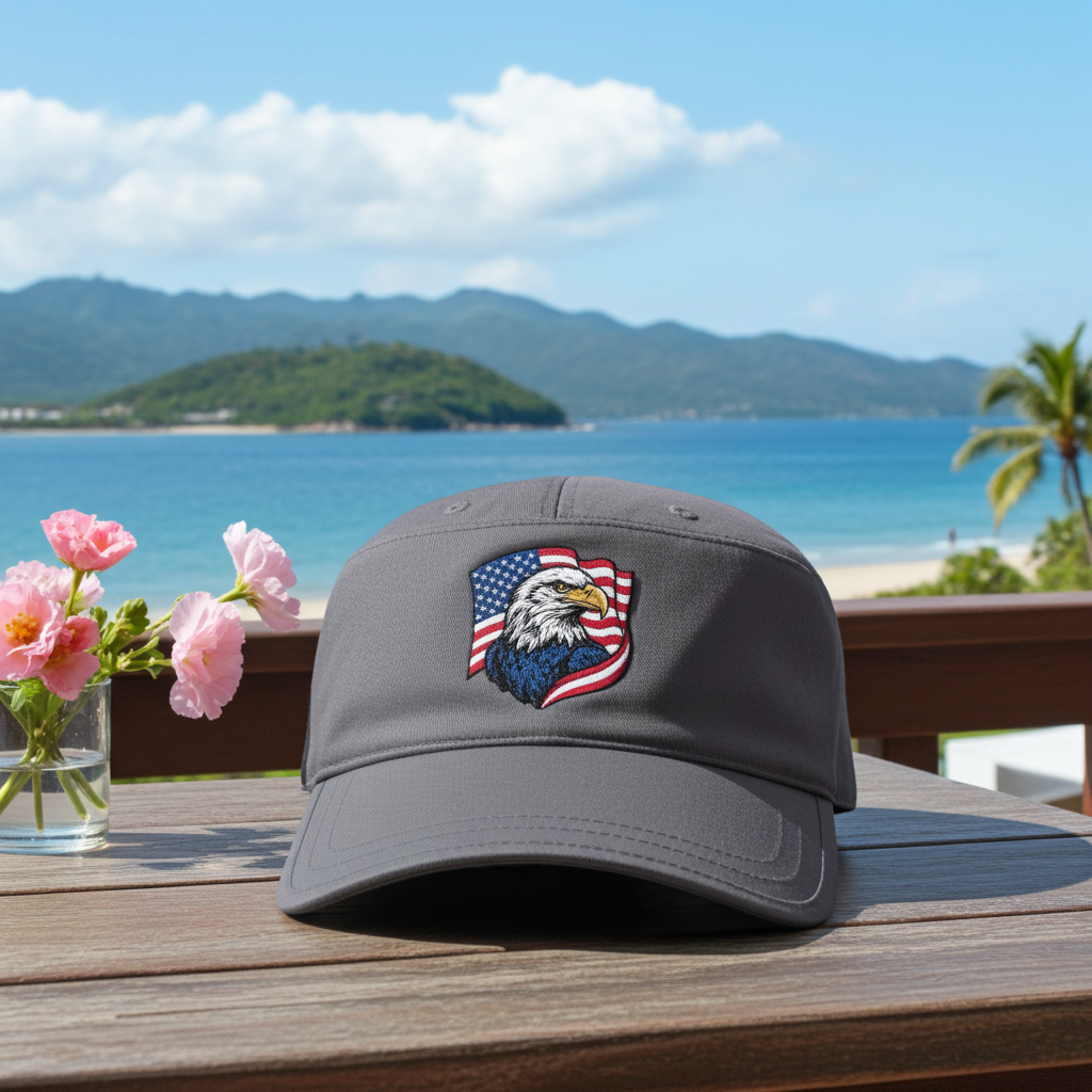 Eagle & American Flag Corps Cap