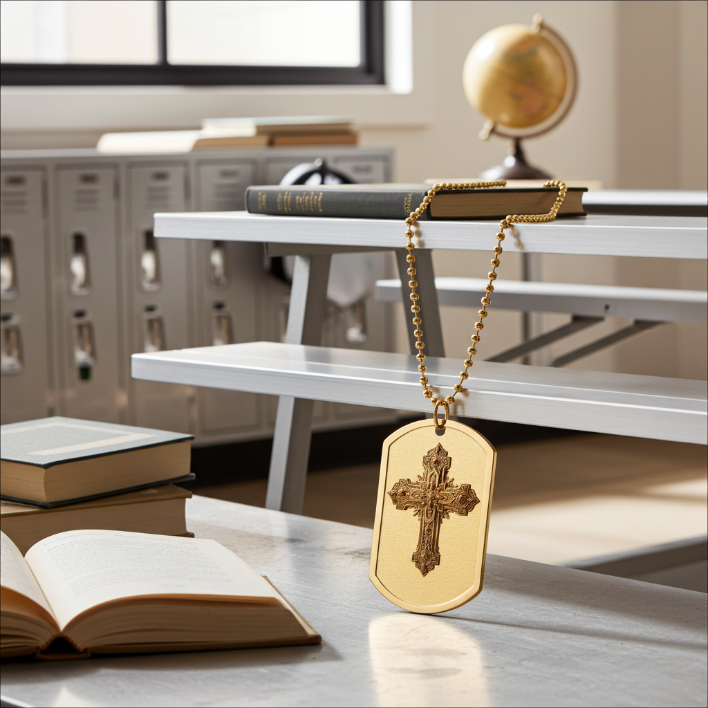 Necklace — Religious Pendant Gold Cross