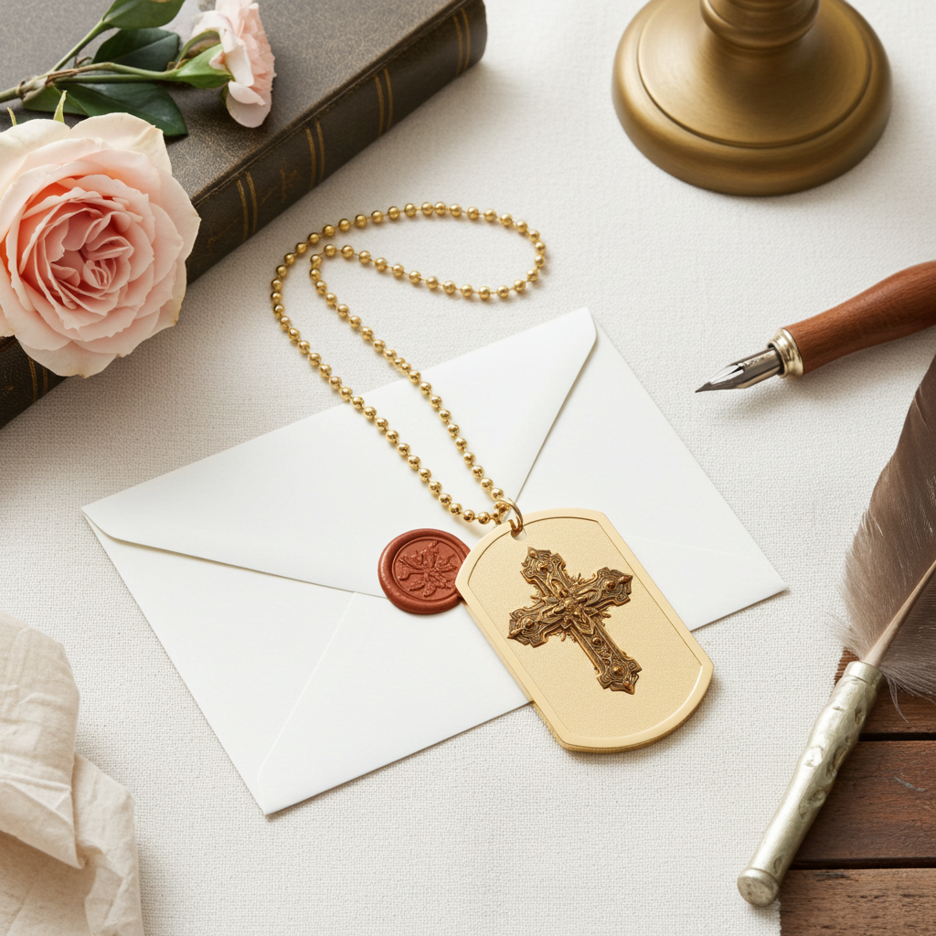 Necklace — Religious Pendant Gold Cross