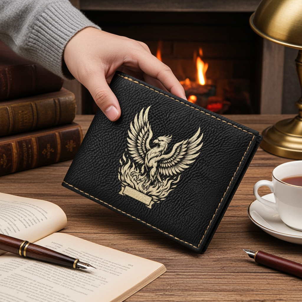 Embroidered Phoenix Wallet