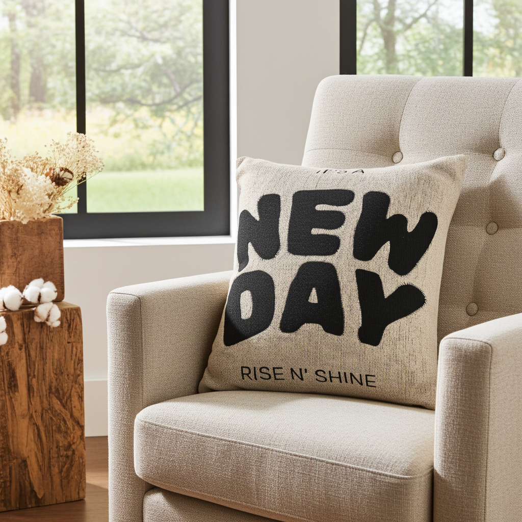 Woven Pillow – 'New Day' Pillow