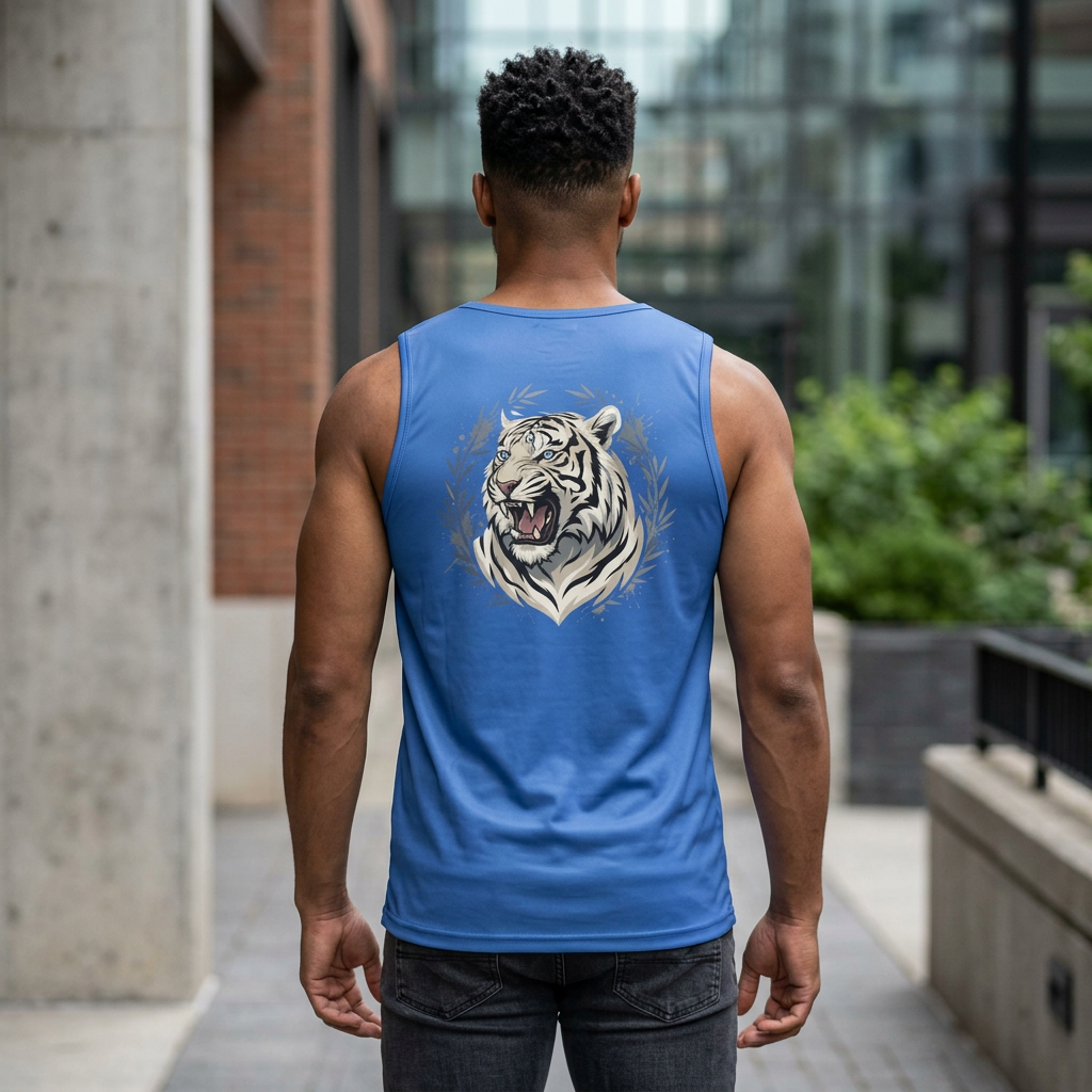 White Tiger Graphic Sleeveless Tee