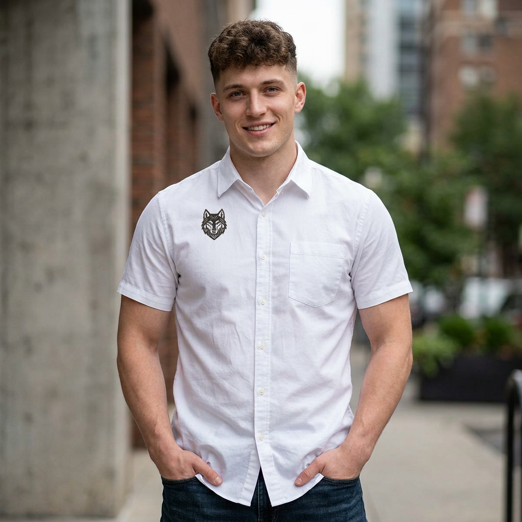 Wolf Emblem Oxford Shirt