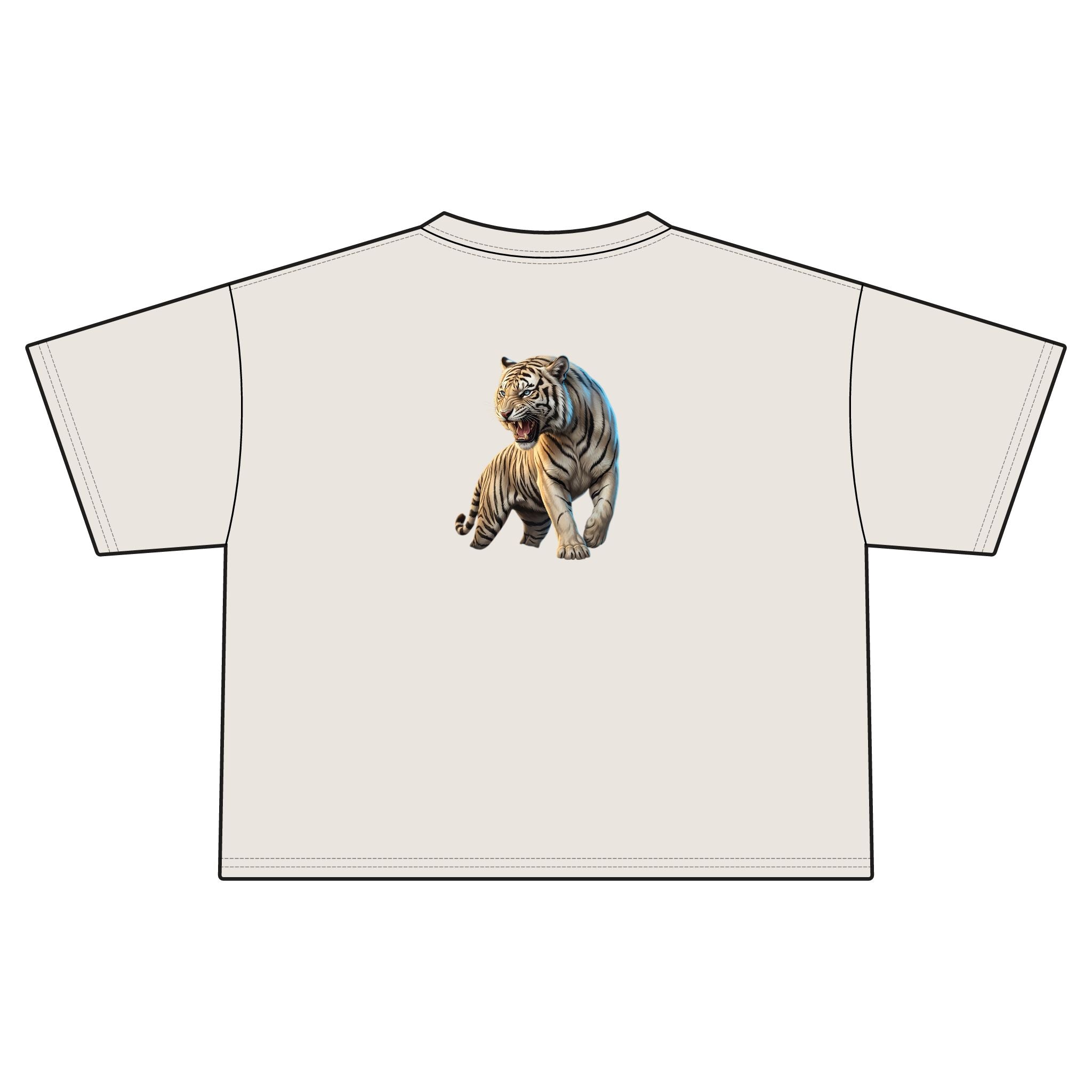 Vintage White Tiger Graphic Women's Top