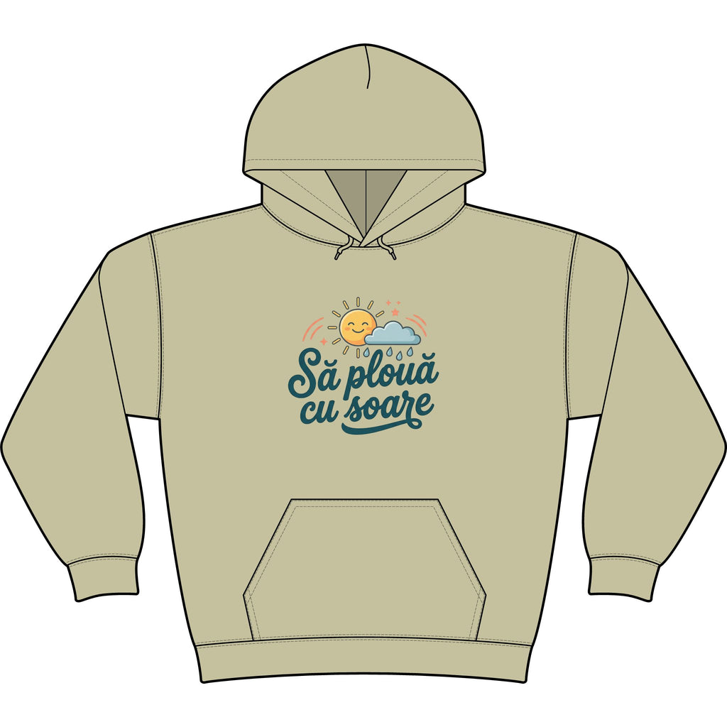 Romanian "Să plouă cu soare" Sun & Cloud Hoodie