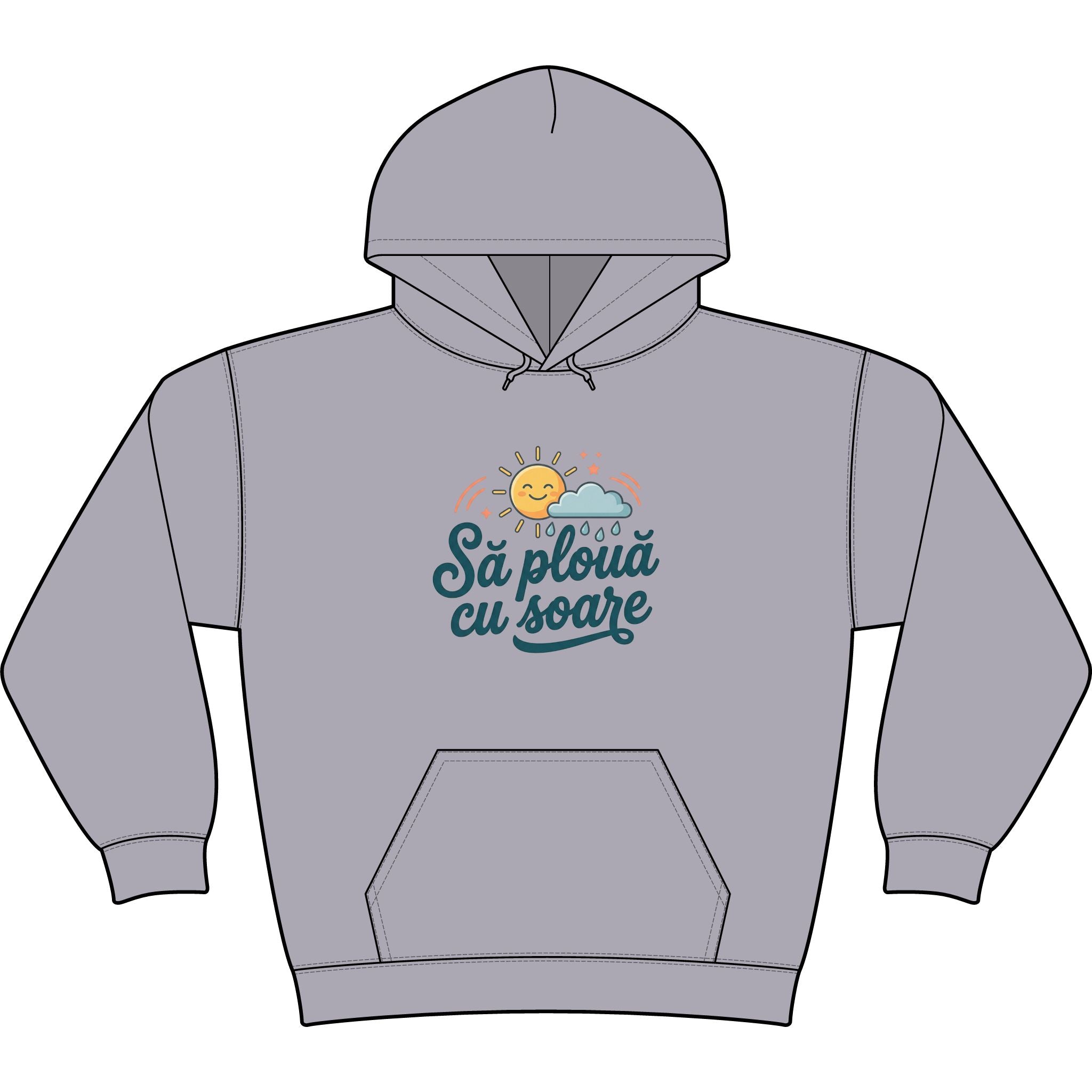 Romanian "Să plouă cu soare" Sun & Cloud Hoodie