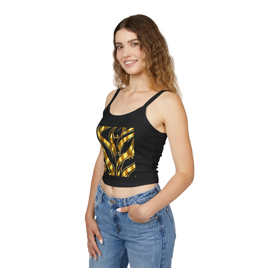 Gold Leaf Abstract Tank Top