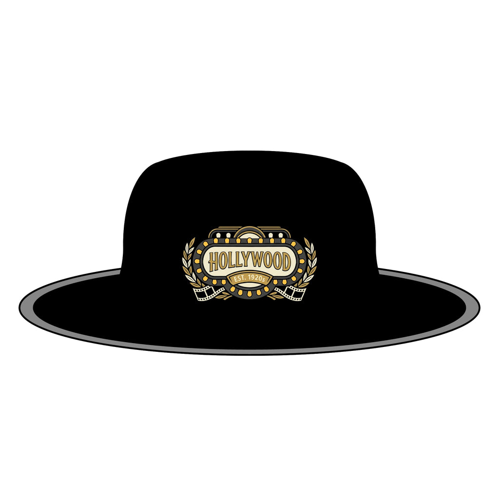 Wide Brim Hat — Hollywood Vintage Marquee Logo