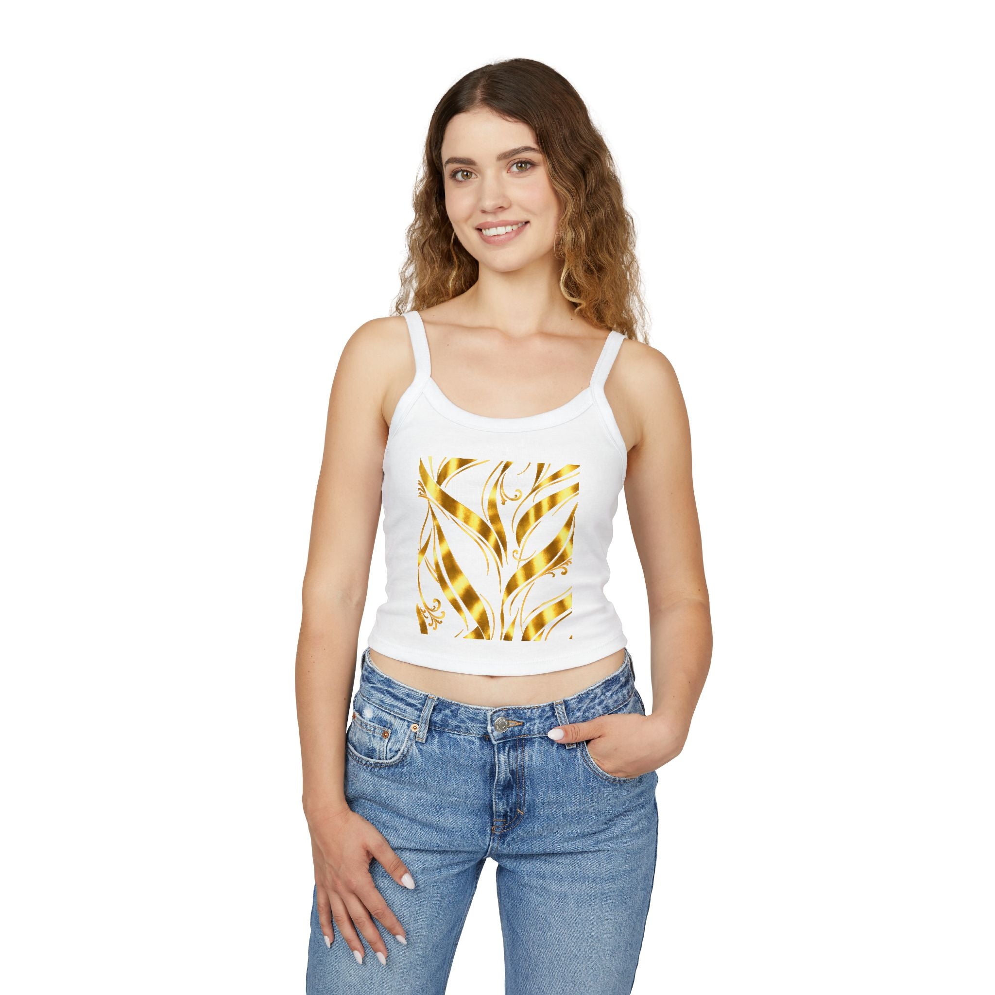 Gold Leaf Abstract Tank Top