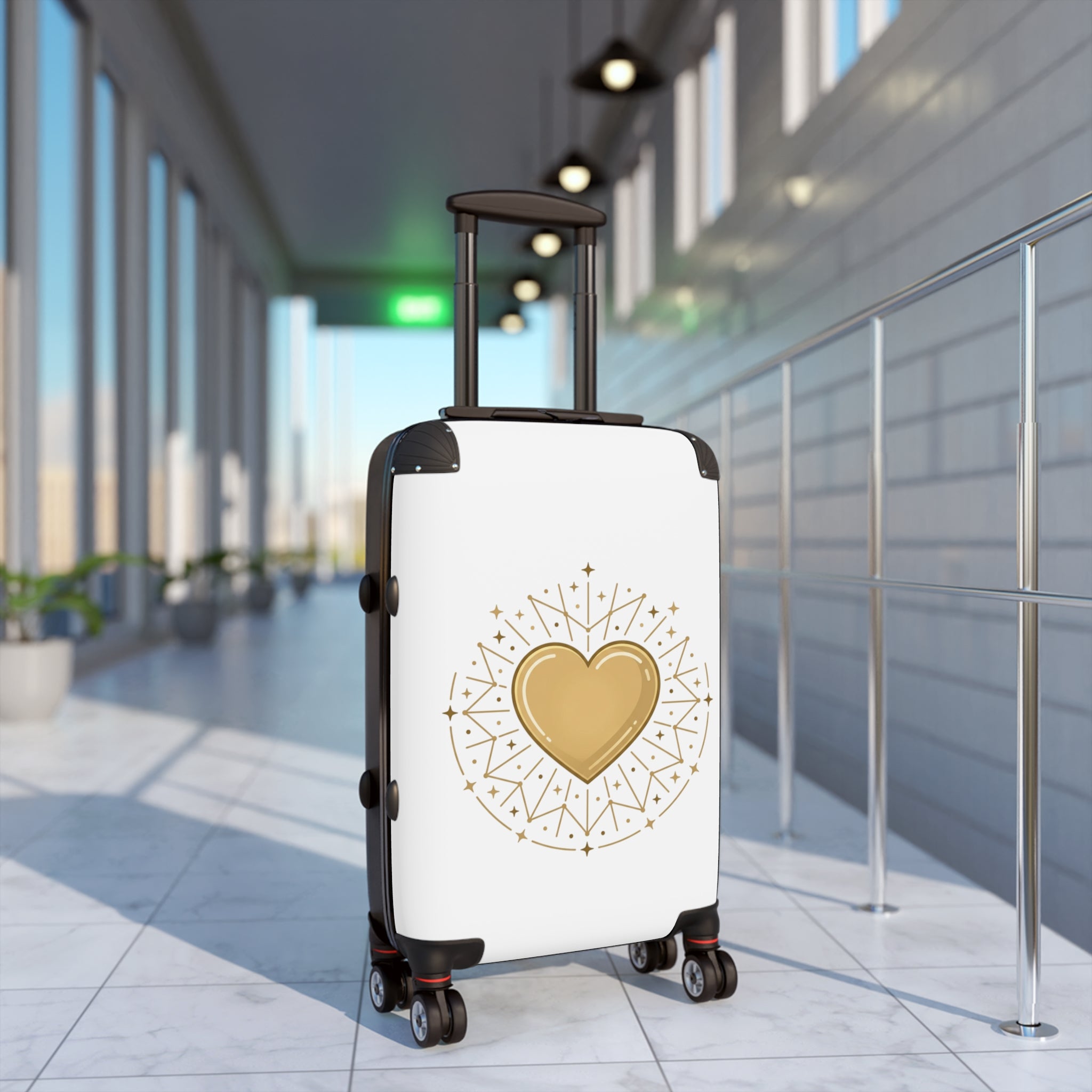 Celestial Gold Heart Suitcase