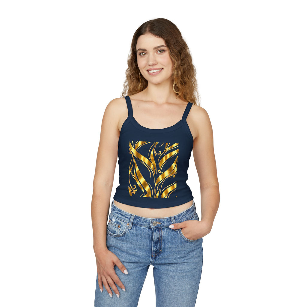 Gold Leaf Abstract Tank Top
