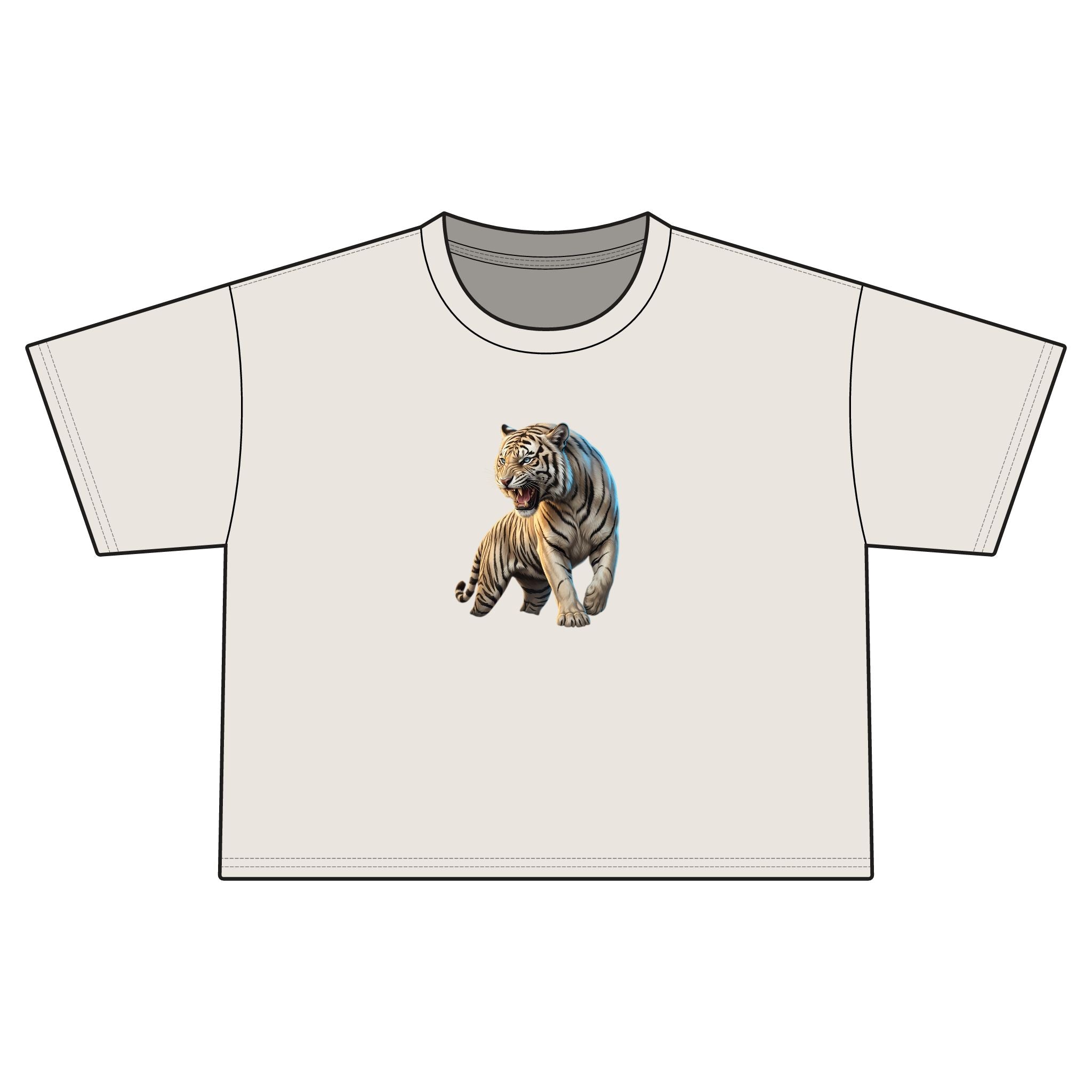 Vintage White Tiger Graphic Women's Top