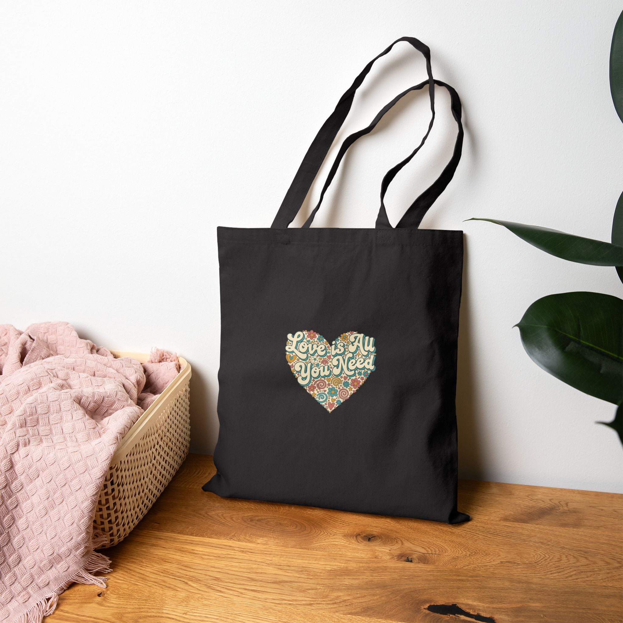 Retro Tote 'Love You'