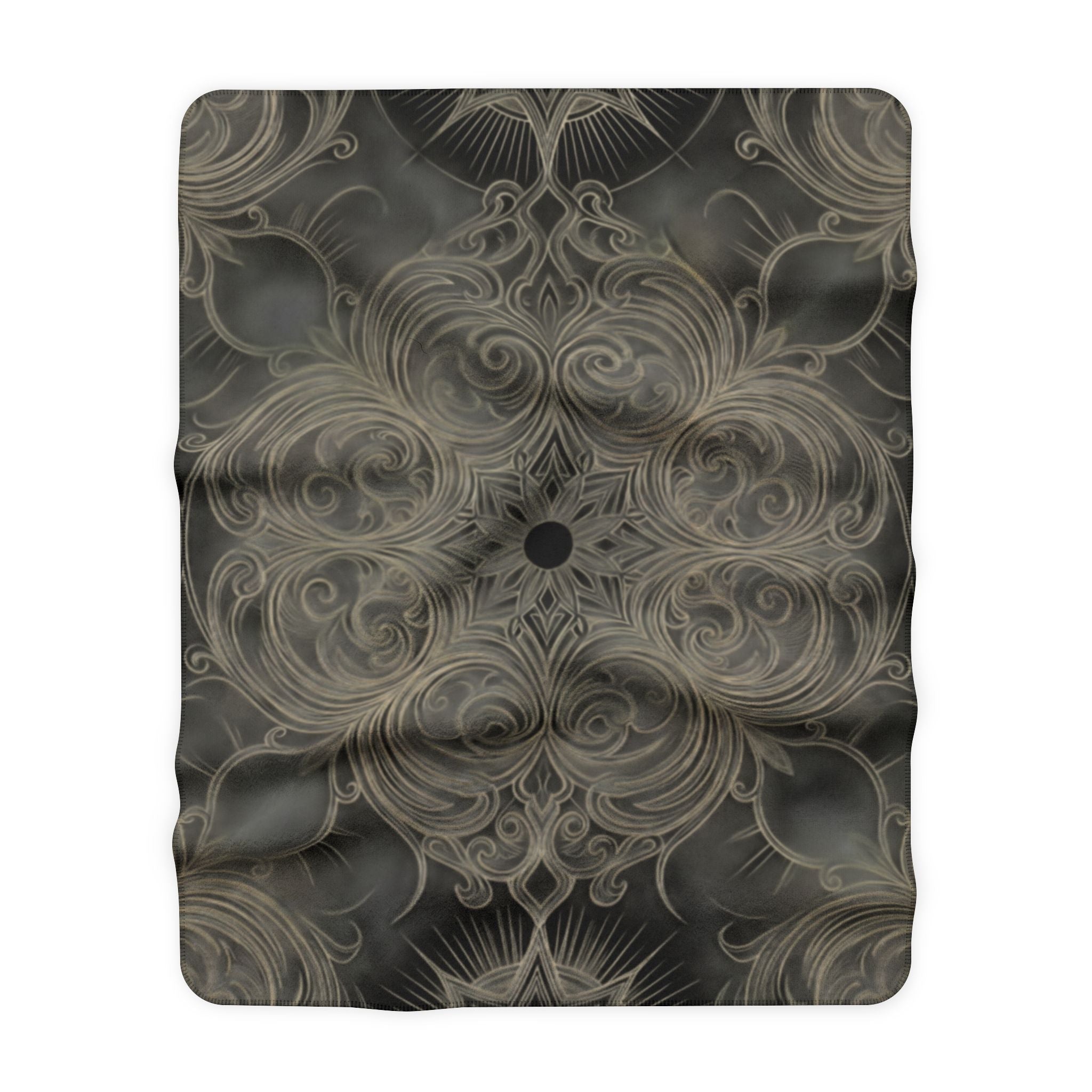 Smoky Mandala Sherpa Throw